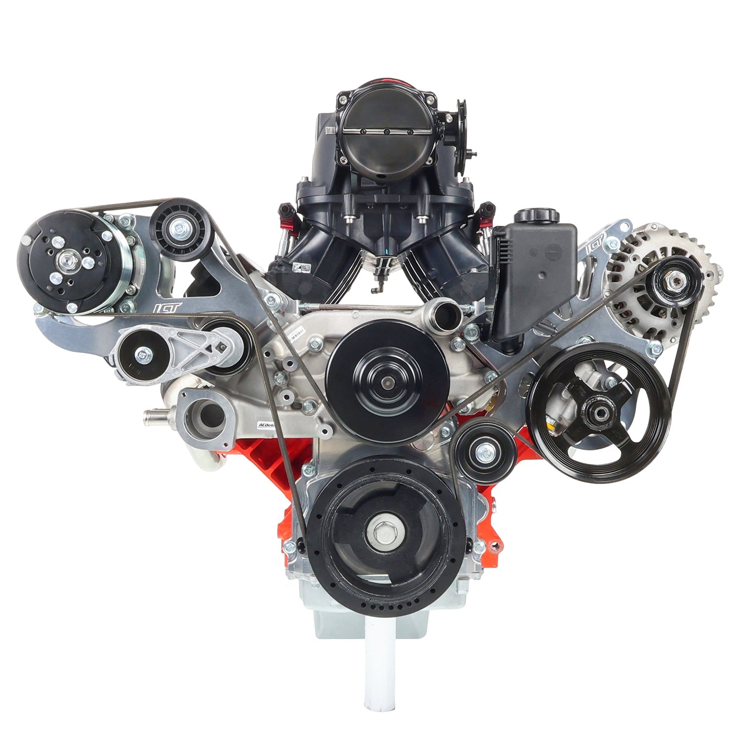 LS Corvette - Sanden 508 A/C Air Conditioner Compressor Bracket Kit LS AC GTO - ICT Billet 551474-1