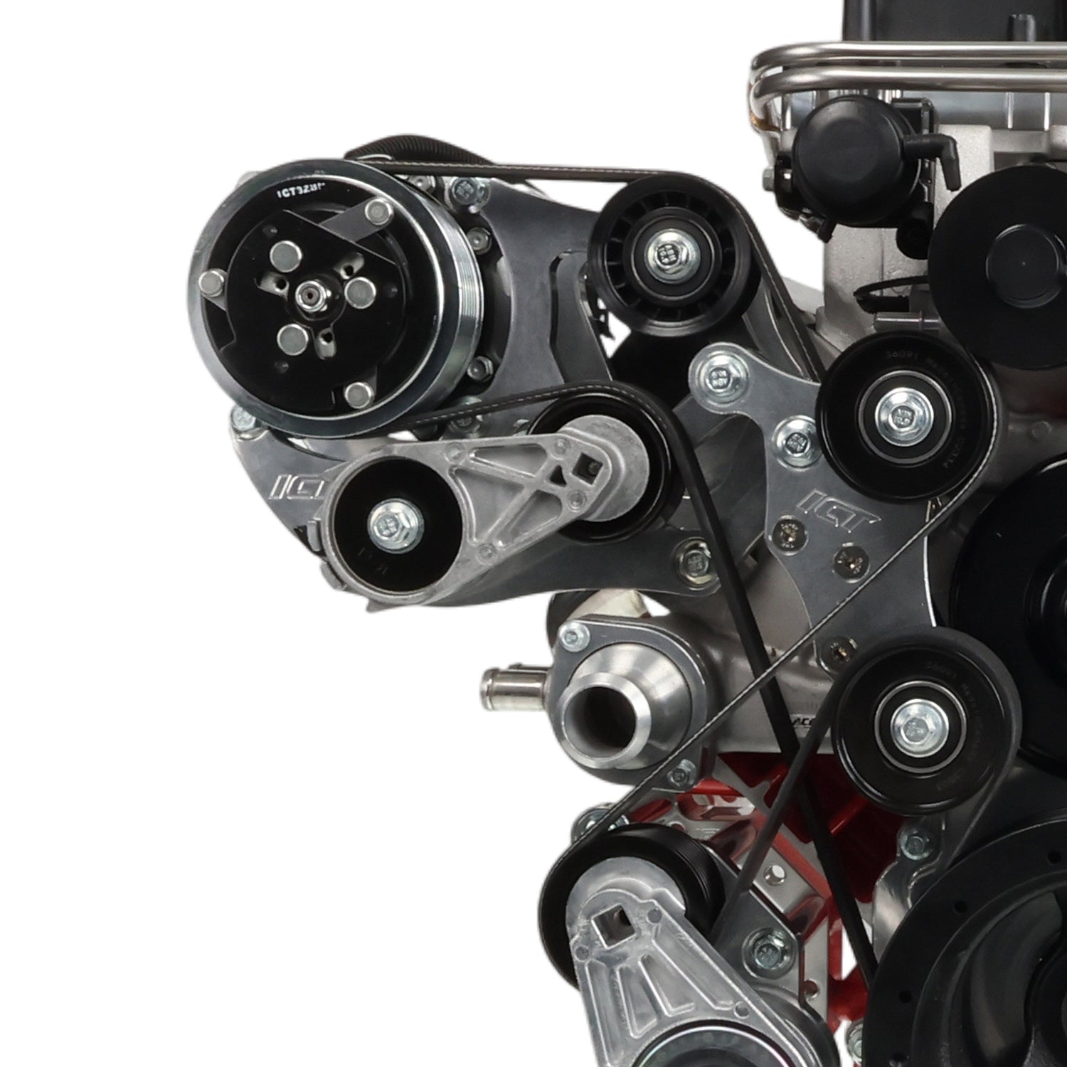 LS Corvette Sanden 508/709 A/C Air Conditioner Compressor Bracket - ICT Billet 551972 - 508 - 1