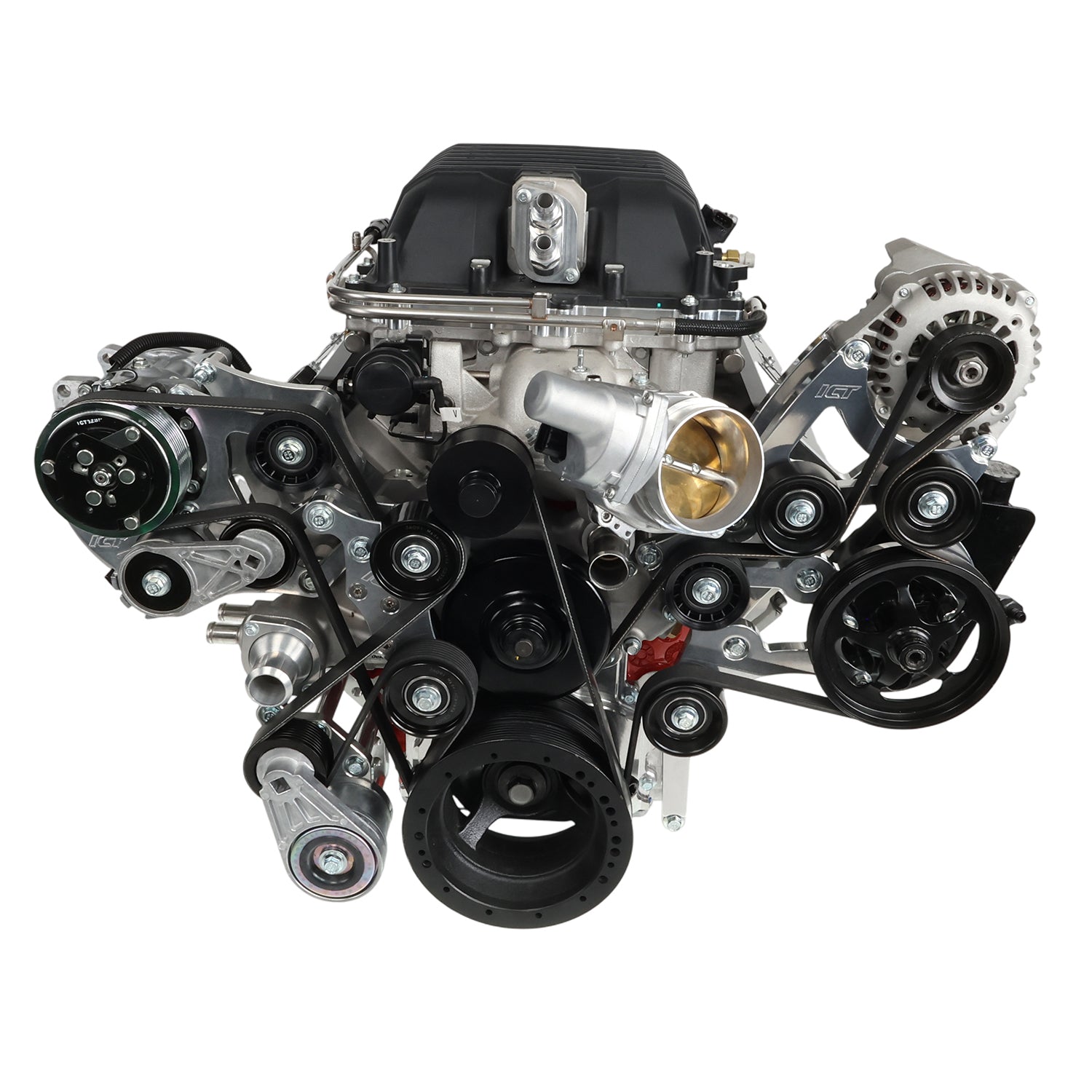 LS Corvette Sanden 508/709 A/C Air Conditioner Compressor Bracket - ICT Billet 551972 - 508 - 1