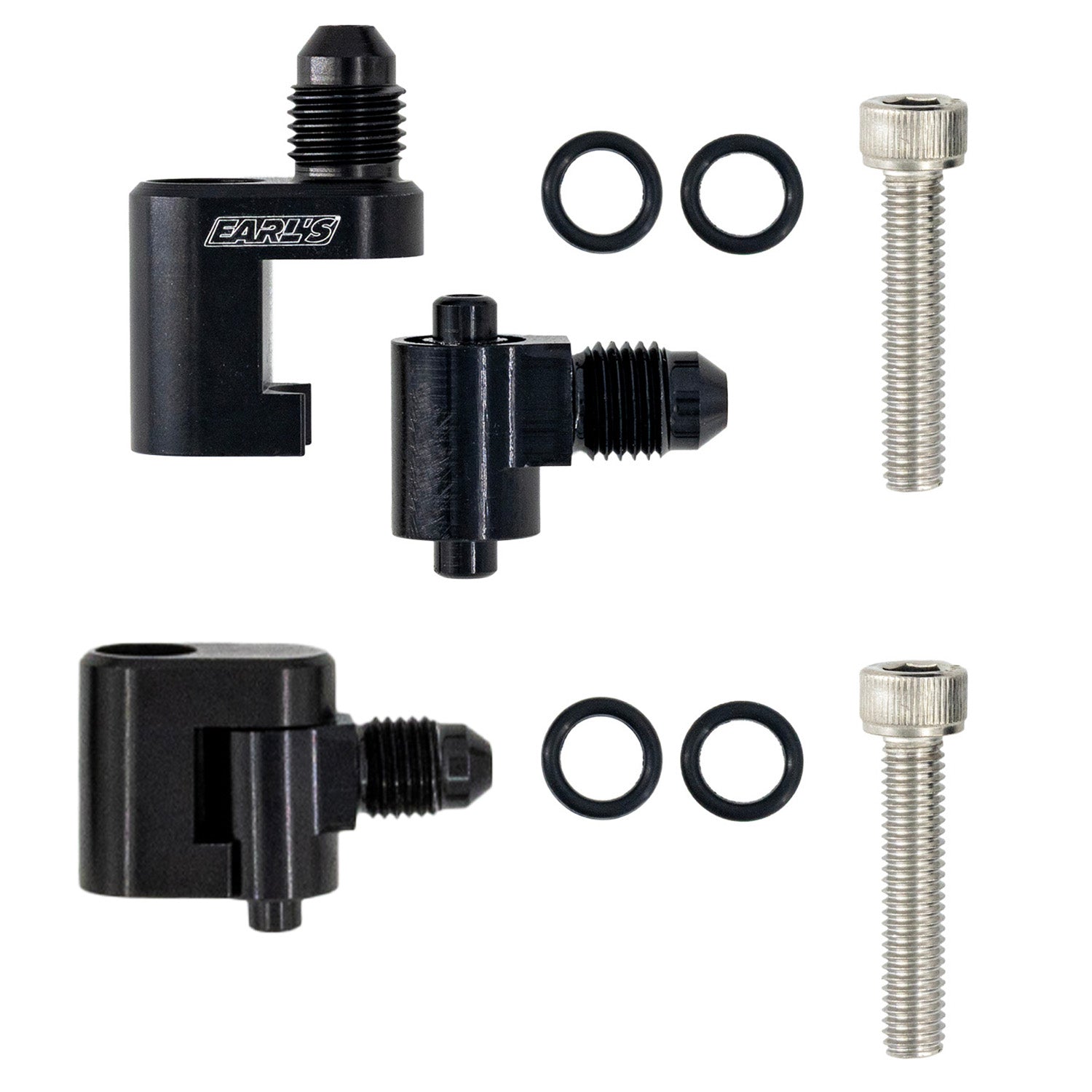 LS Cylinder Head Coolant Steam 2 Port Crossover Hose Kit Black - ICT Billet HS - LS01 - 2P