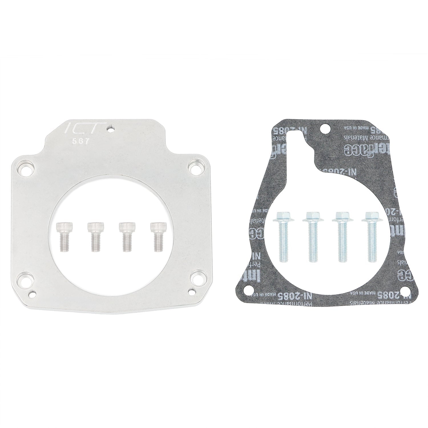 LS Drive By Wire Throttle Body Adapter / LS3 4 Bolt Intake to LS1 3 Bolt TB DBW 551567 - ICT Billet 551567