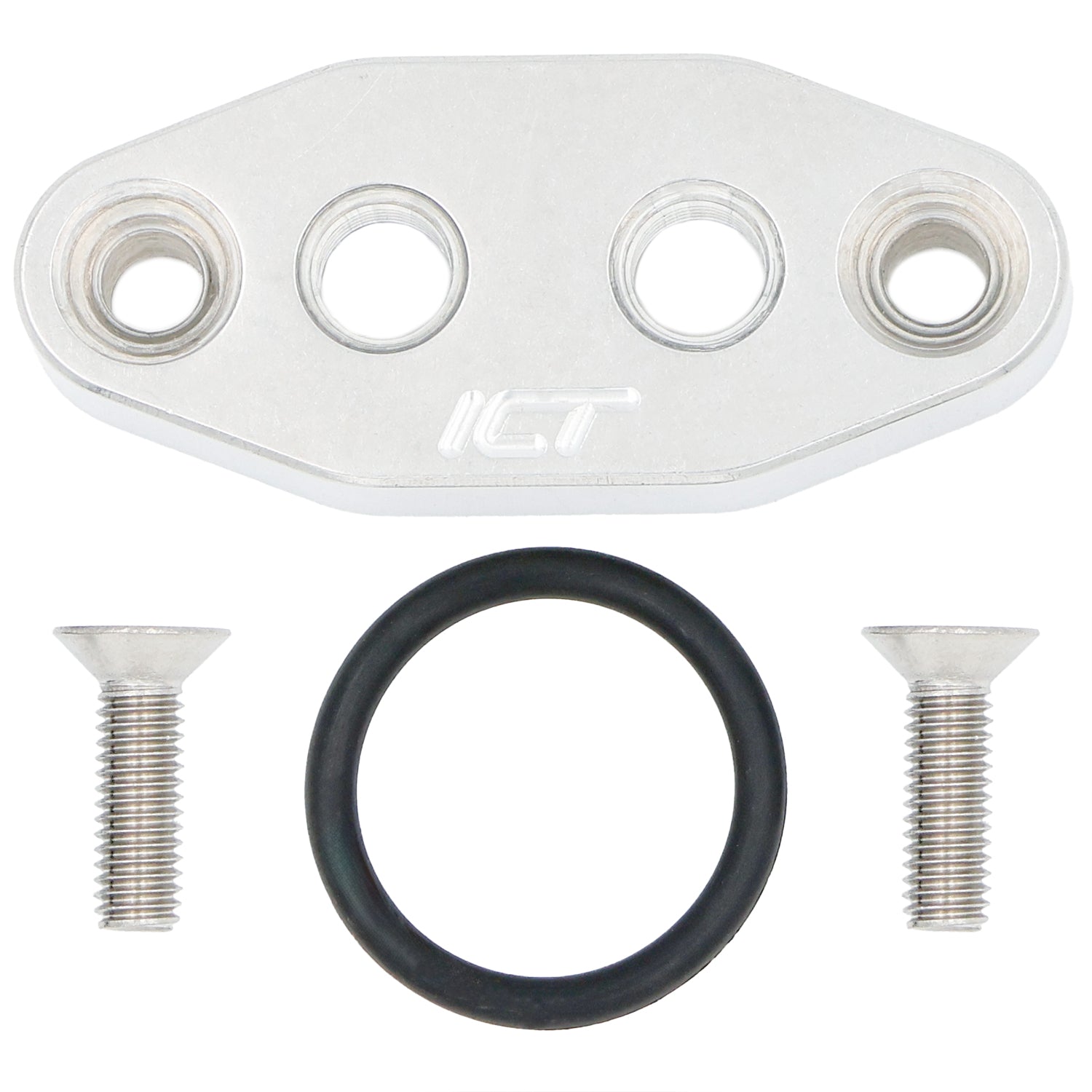 LS Dual 1/8"npt Oil Feed Plate LS1 - ICT Billet 551666