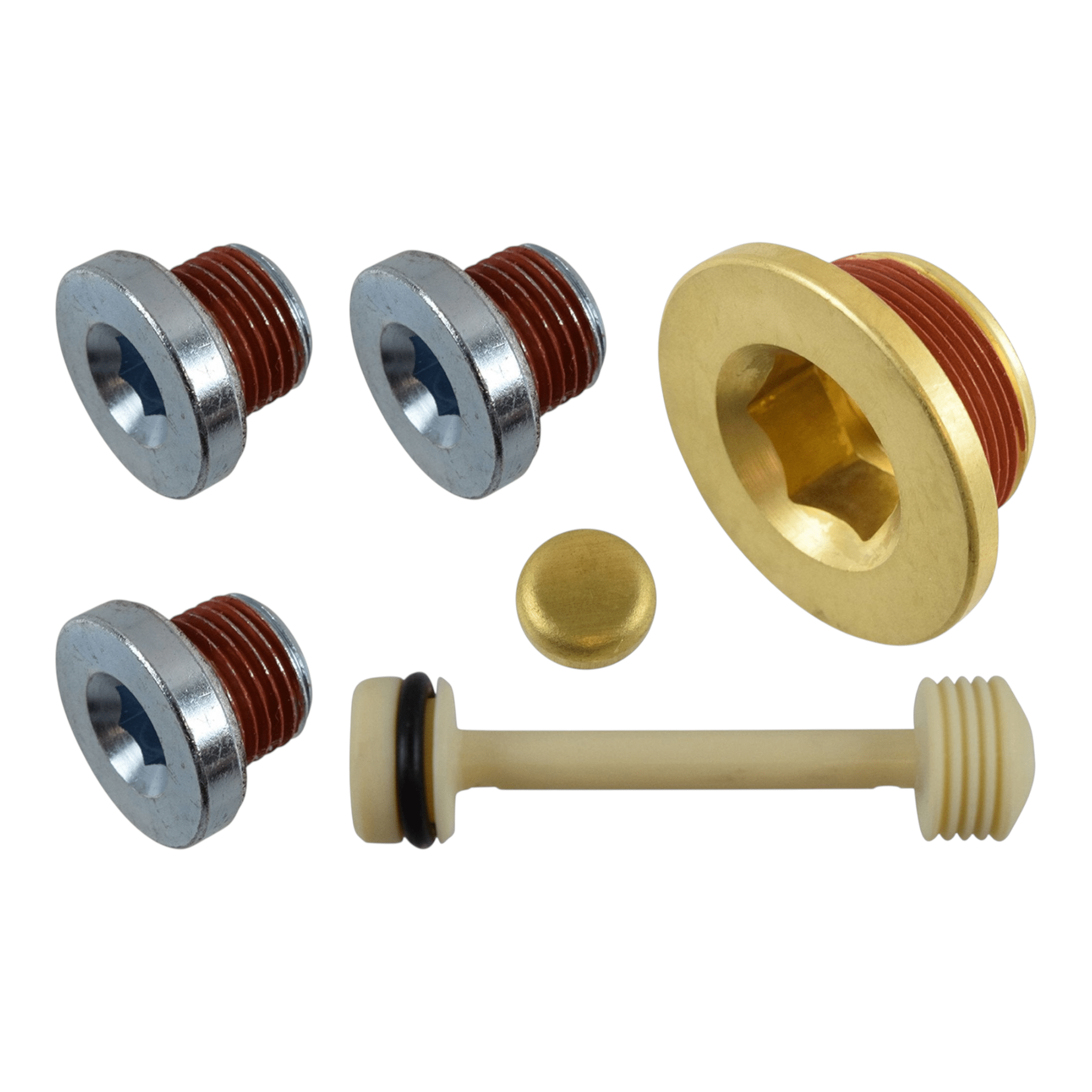 LS Engine Block Coolant Oil Threaded Drain Plug Barbell Kit - ICT Billet 551280