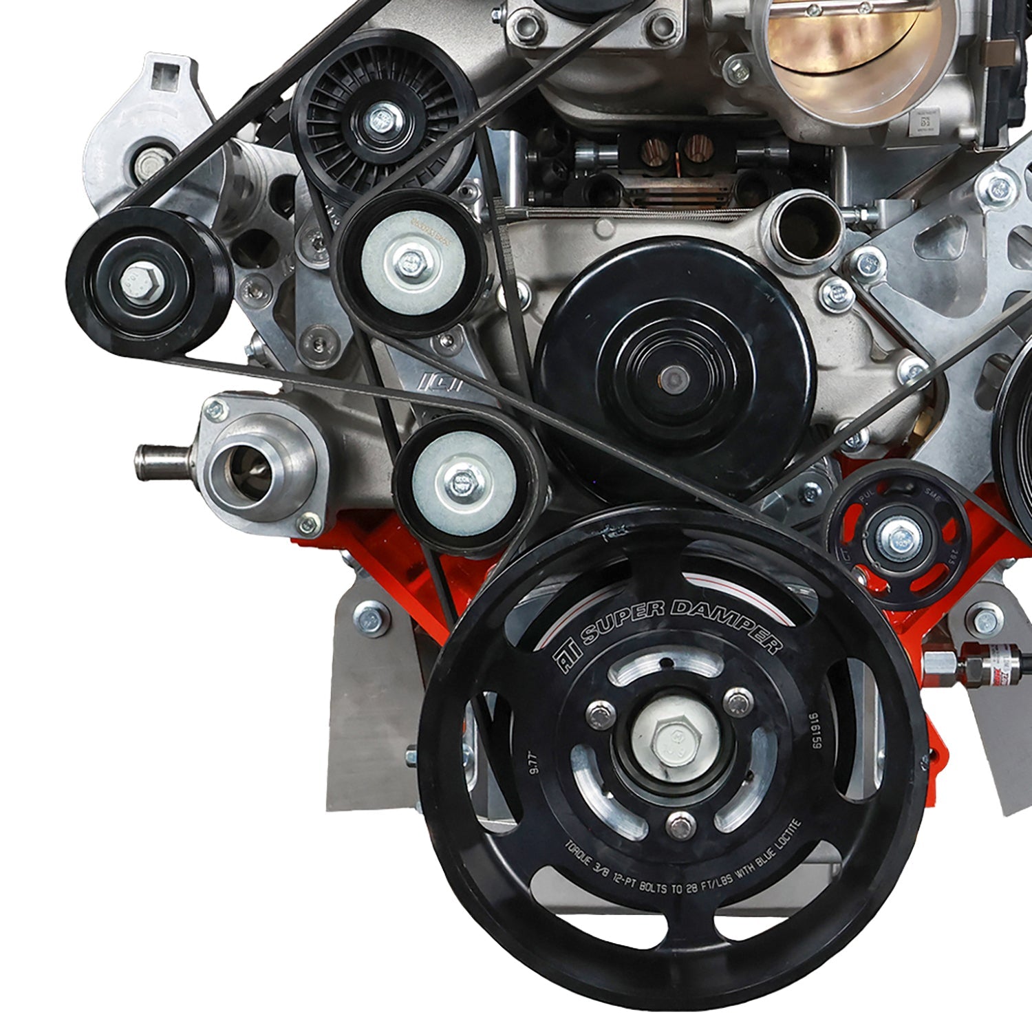 LS Engine to Escalade V 10 Rib Idler and Belt Tensioner Brackets Kit - ICT Billet 551189-LS-ESV-KIT
