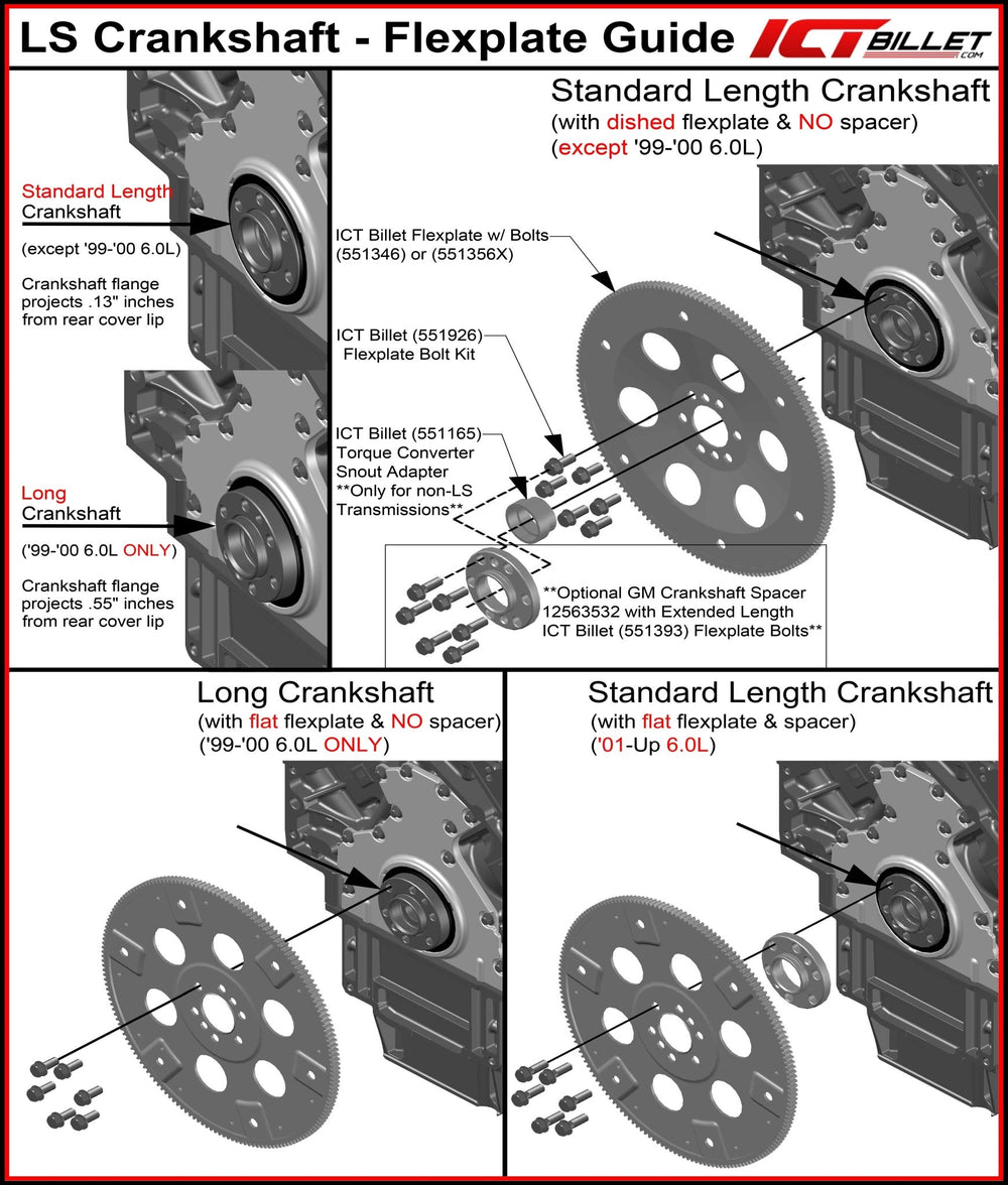 Ls400 Stud Pattern LS Flexplate w/ Bolts LS1 4L80E TH400 TH350 700R4 2004R Swap Flywheel ...