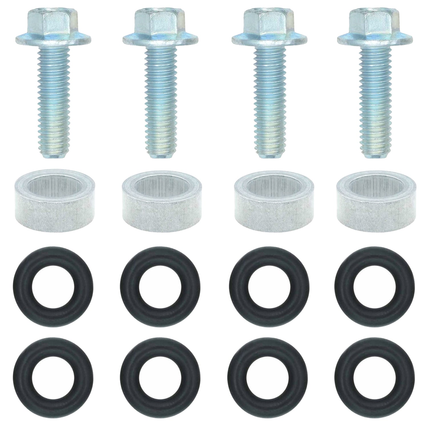 LS Fuel Rail Spacer Kit for LS2 or Flex Fuel Injectors on LS Truck Intake - ICT Billet 551307 - 022