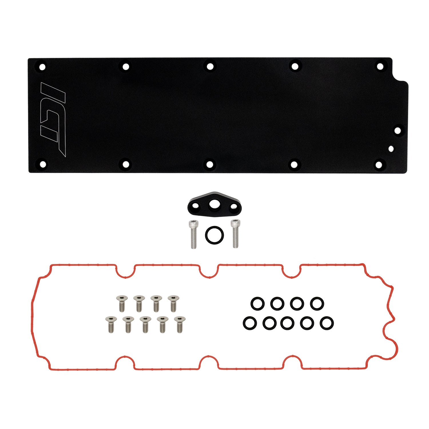 LS Gen 4 Valley Cover for DOD Delete w/ Sensor Port Black - ICT Billet 551606LS-B