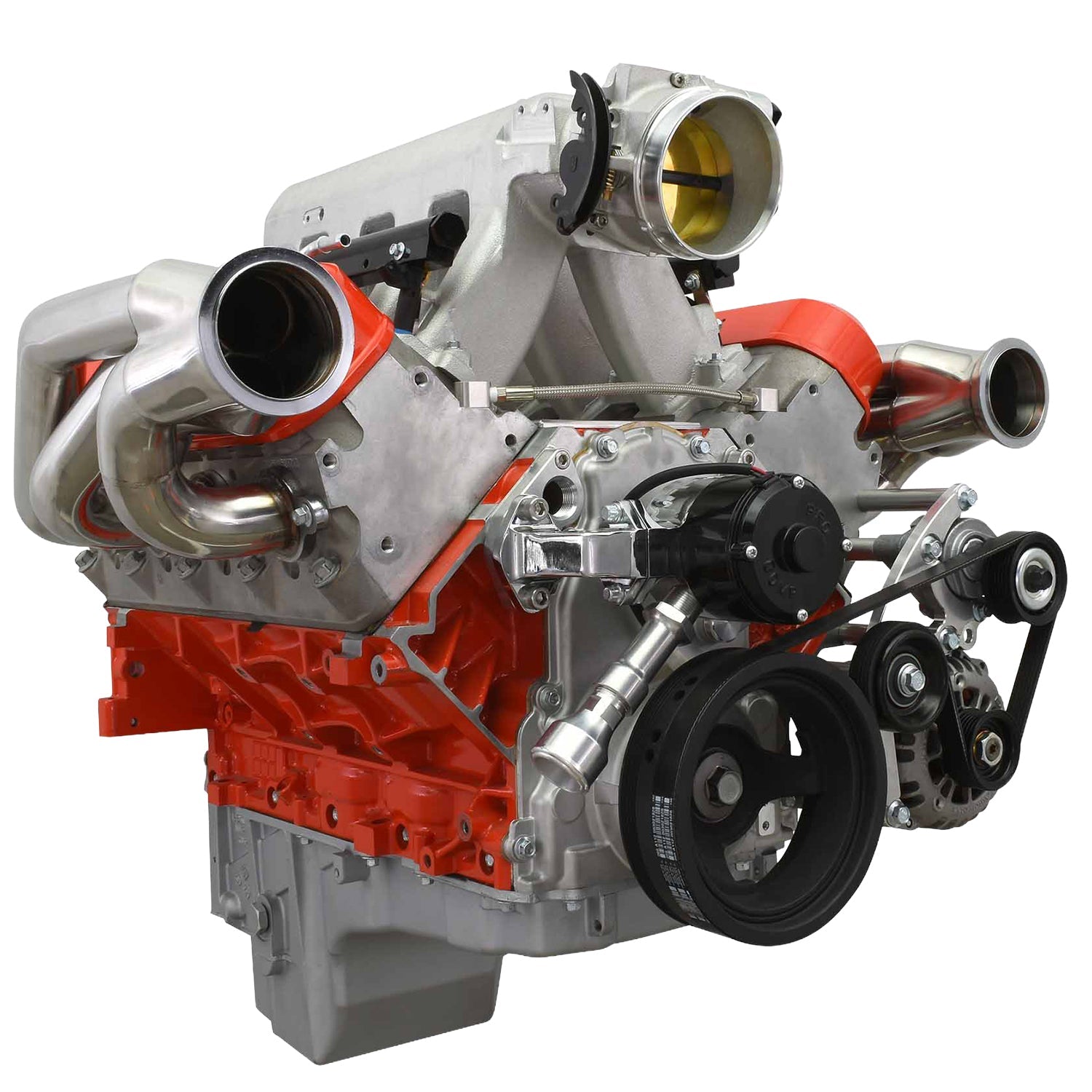 LS Low Mount Alternator Bracket for Electric Water Pump w/ Tensioner - Truck - ICT Billet 551667EWP-3