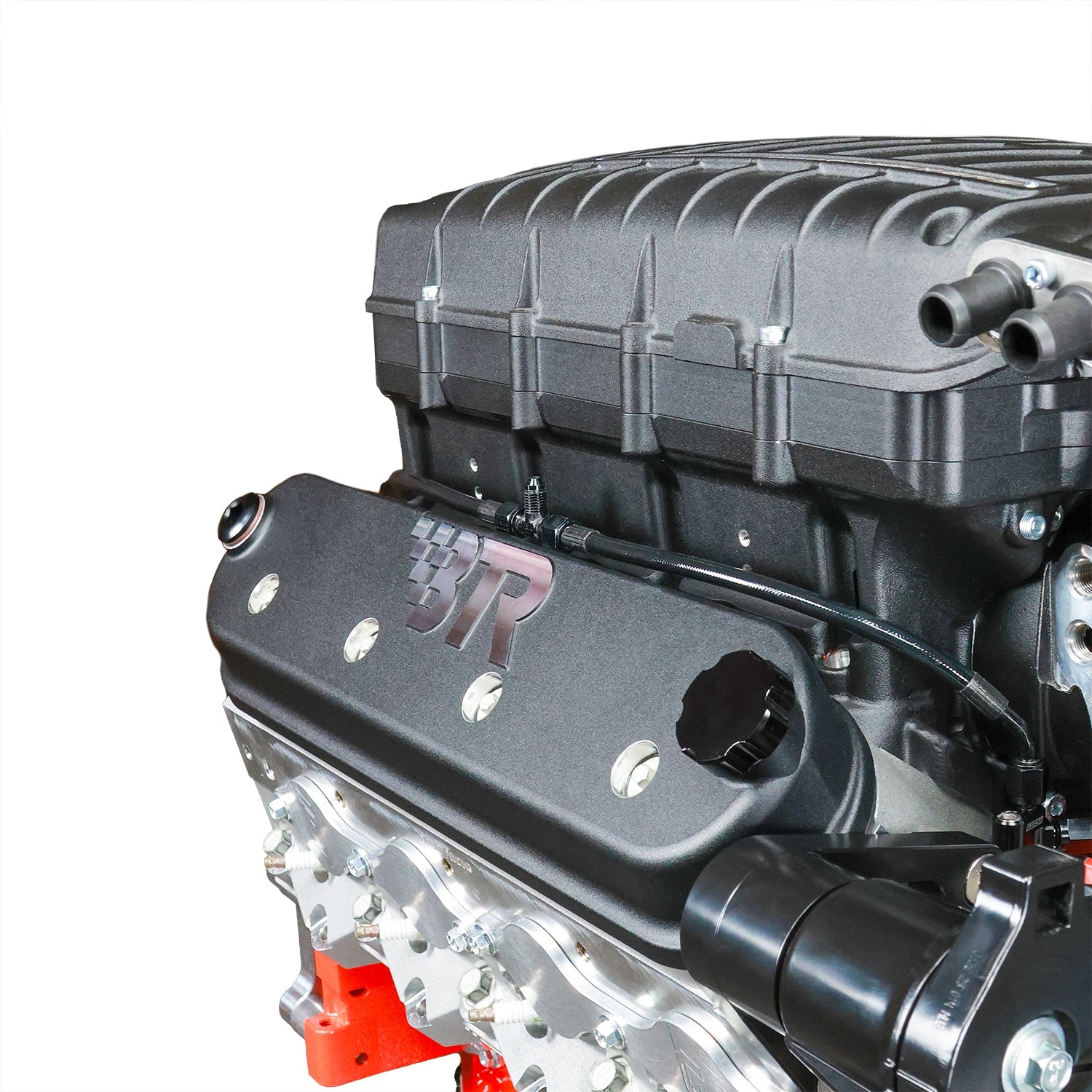 LS Low Profile Intake Cylinder Head Coolant Steam 4 Port Crossover Hose Kit - ICT Billet HS-LS01-4P