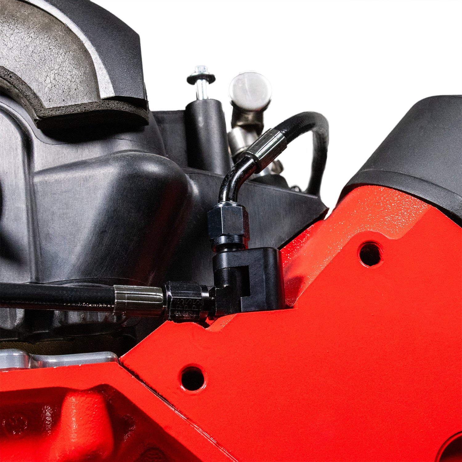 LS Low Profile Intake Cylinder Head Coolant Steam 4 Port Crossover Hose Kit - ICT Billet HS-LS01-4P