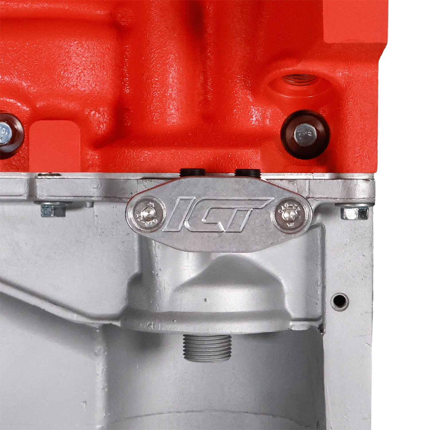 LS Oil Cooler Delete Plate w/ Dual 1/8" 90° - ICT Billet 551533