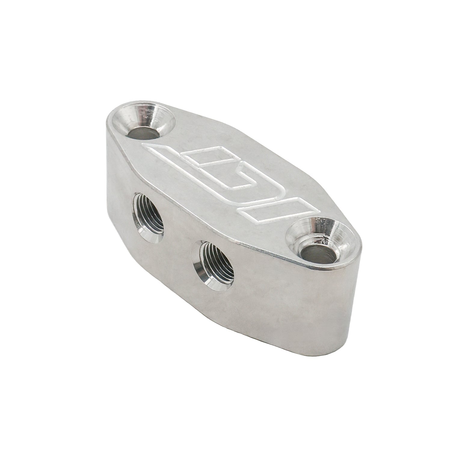 LS Oil Cooler Delete Plate w/ Dual 1/8" 90° - ICT Billet 551533