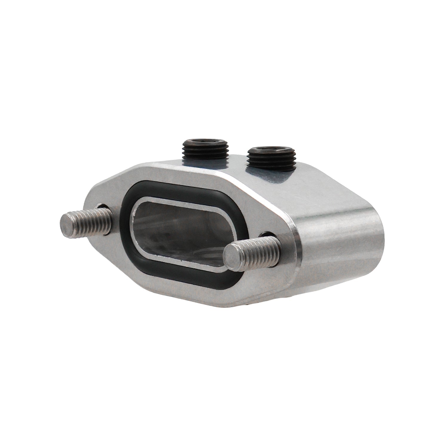 LS Oil Cooler Delete Plate w/ M16 & Dual 1/8" 90° - ICT Billet 551541