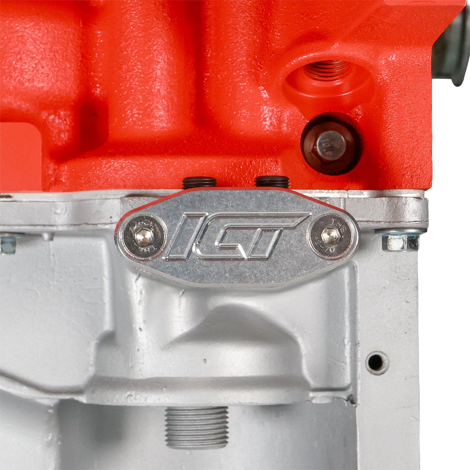 LS Oil Cooler Delete Plate w/ M16 & Dual 1/8" 90° - ICT Billet 551541