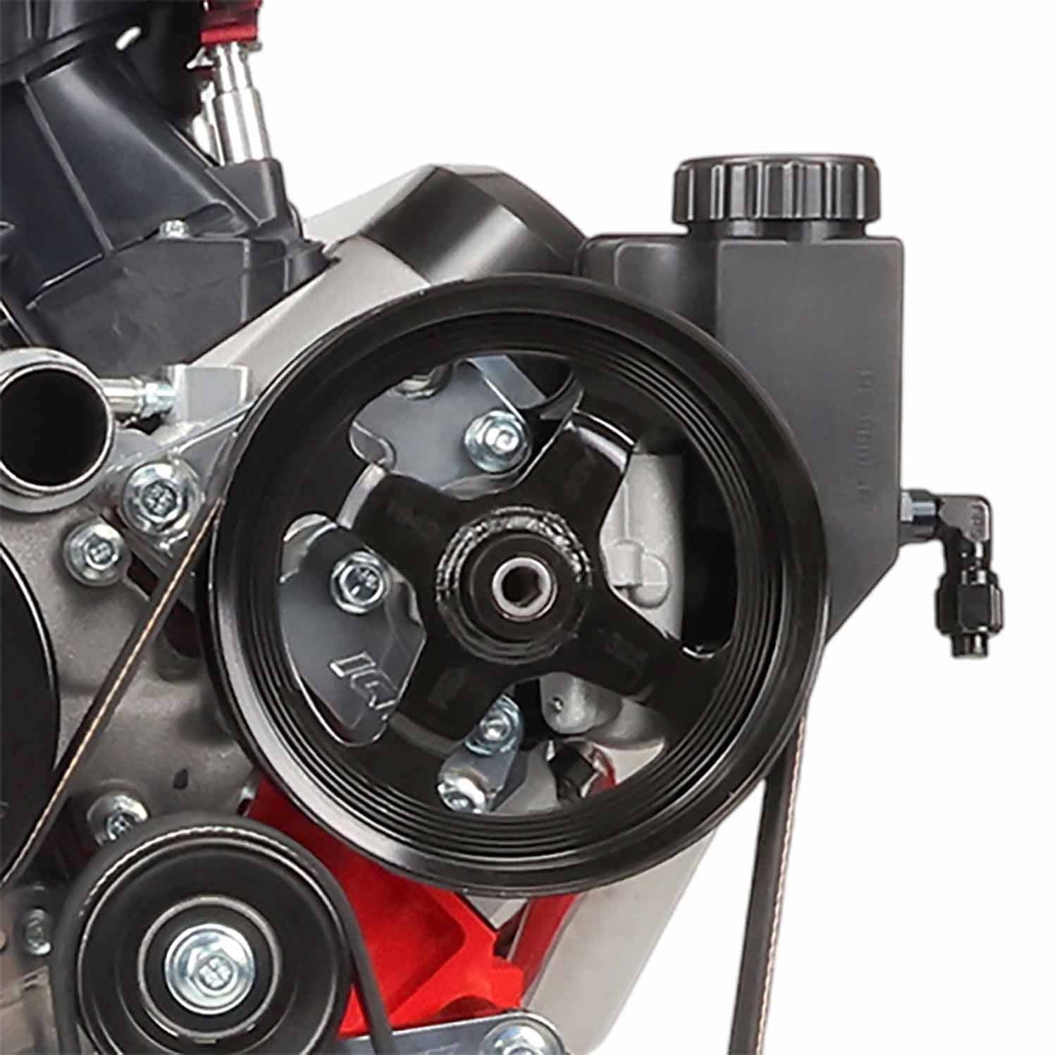 LS Power Steering Pump Bracket - Corvette Spacing - ICT Billet BKT-LS-PS01-1