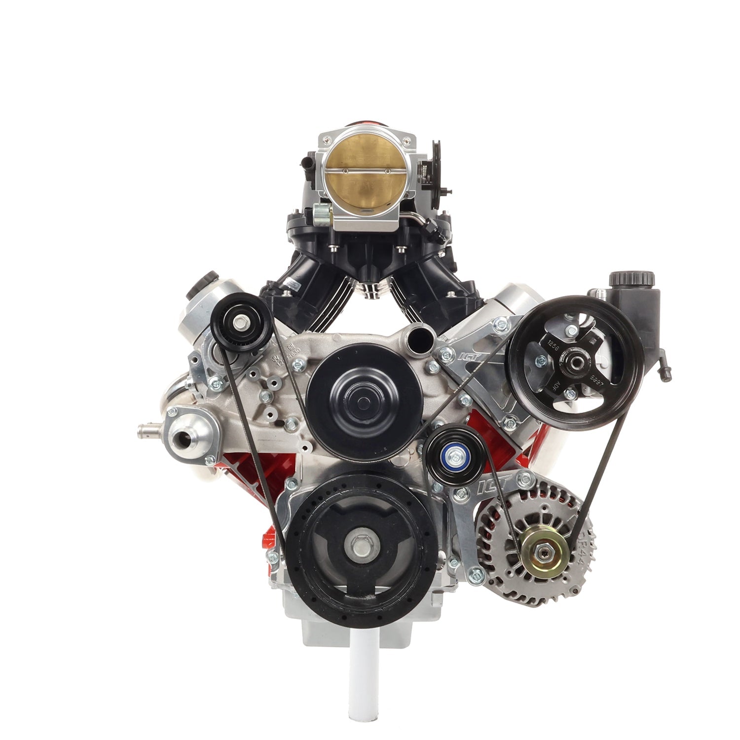 LS Saginaw Type - 2 Power Steering Pump Bracket Kit for Corvette Spacing - ICT Billet 551193LS0 - 1