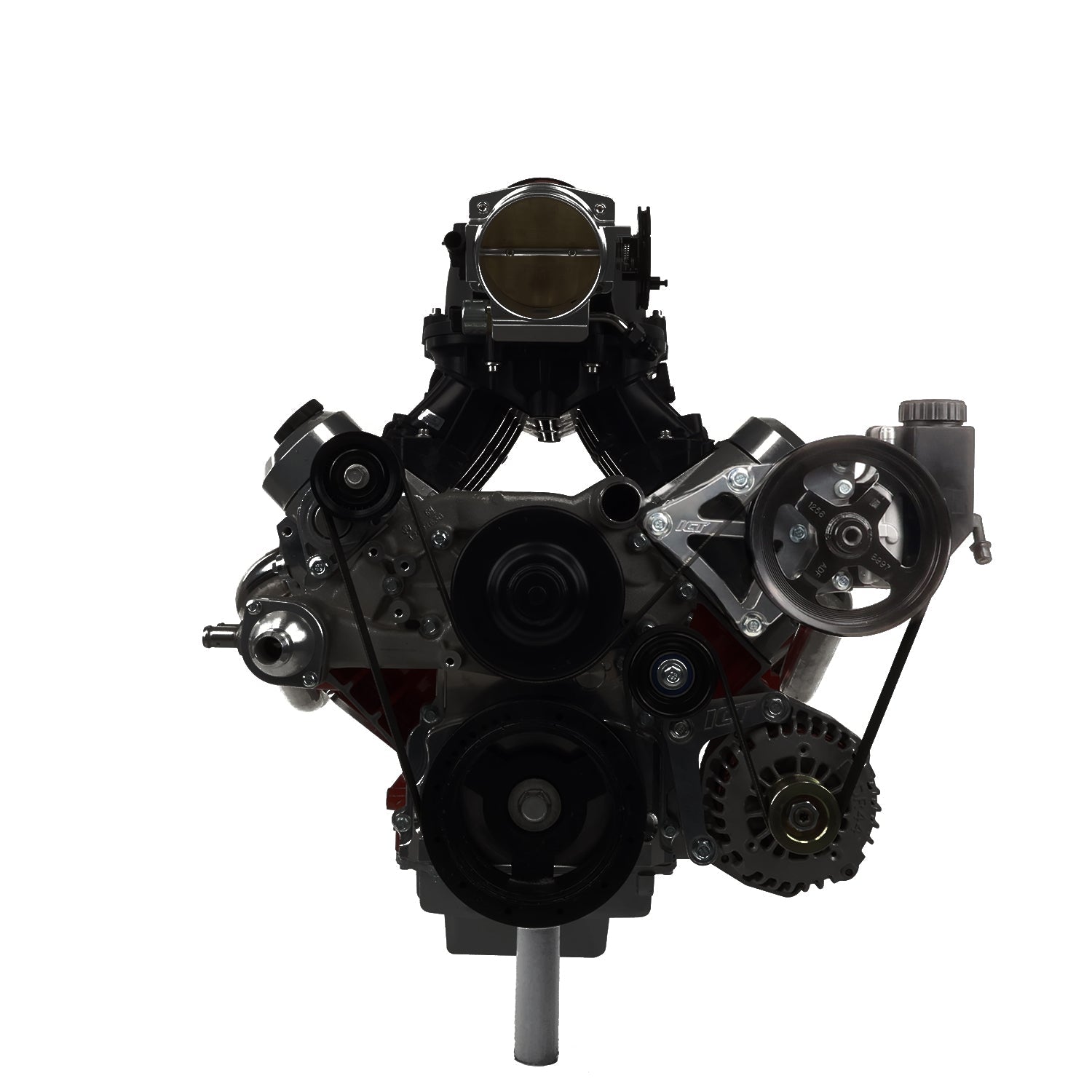 LS Saginaw Type - 2 Power Steering Pump Bracket Kit for Corvette Spacing - ICT Billet 551193LS0 - 1