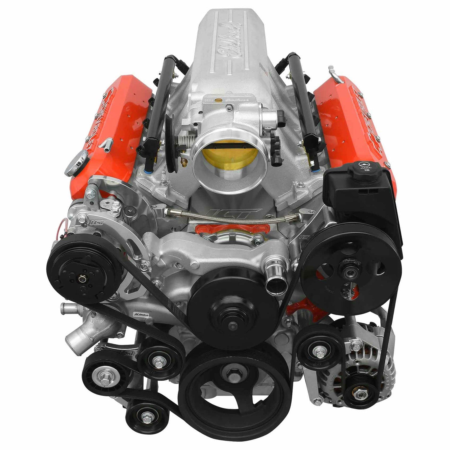 LS Sanden 7176 A/C Compressor Bracket Kit Tight Fit w/ Low Mount Tensioner LQ4 L33 AC Turbo - ICT Billet 551137-LS71-3