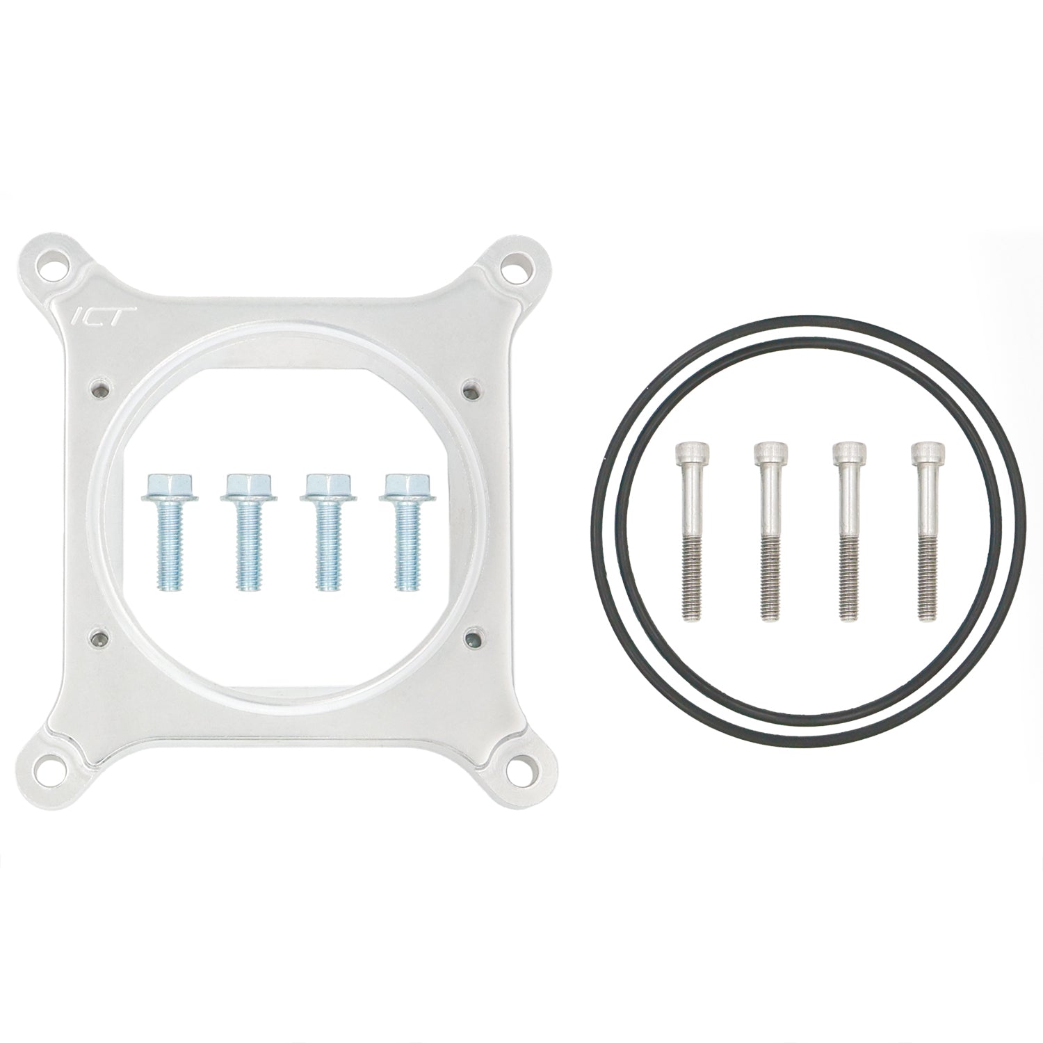 LS Throttle Body to 4150 Intake Manifold Adapter Plate - ICT Billet TB-4150-102