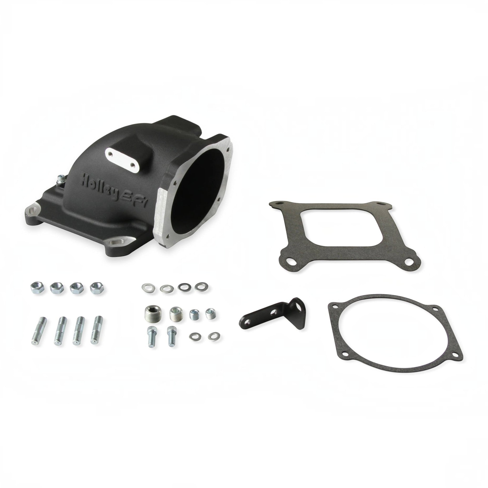 LS Throttle Body to 4150 Intake Manifold Elbow Adapter - ICT Billet HLY-300-240BK