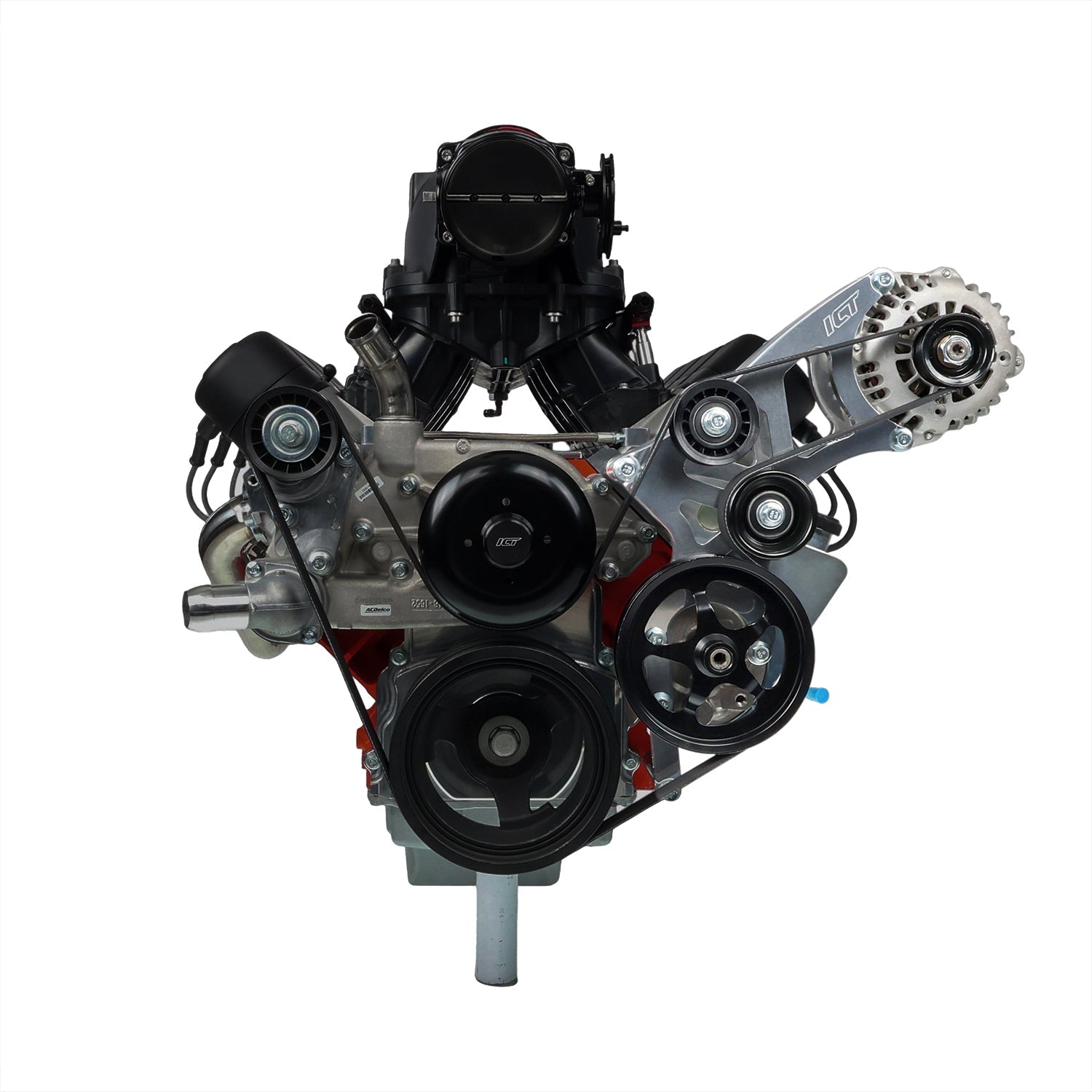 LS Truck Alternator and Power Steering Kit Driver Side with Extra Alternator Clearance - ICT Billet 551519XL-3