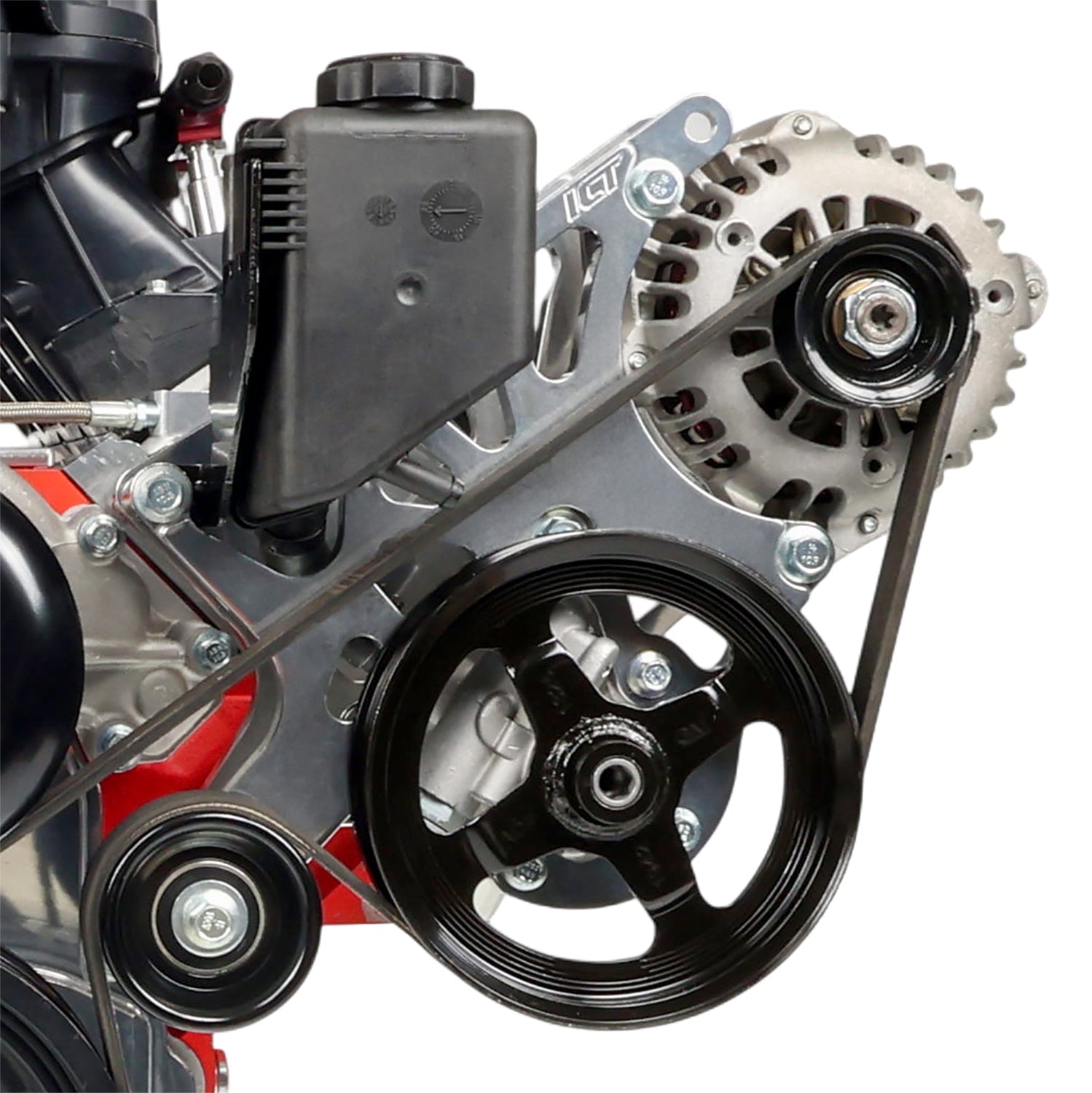 LS Truck - Alternator / Power Steering Pump Bracket Kit - ICT Billet 551521X-3