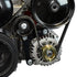 LS Truck - Black Cerakote Billet Low Mount Alternator Bracket Kit w/ Pulley - ICT Billet 551668-3B
