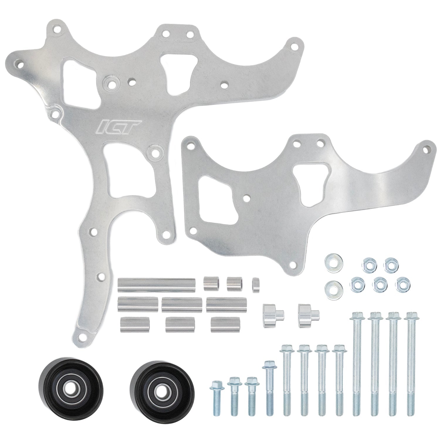LS Truck Dual Alternator Bracket Kit - ICT Billet 551777-3DA