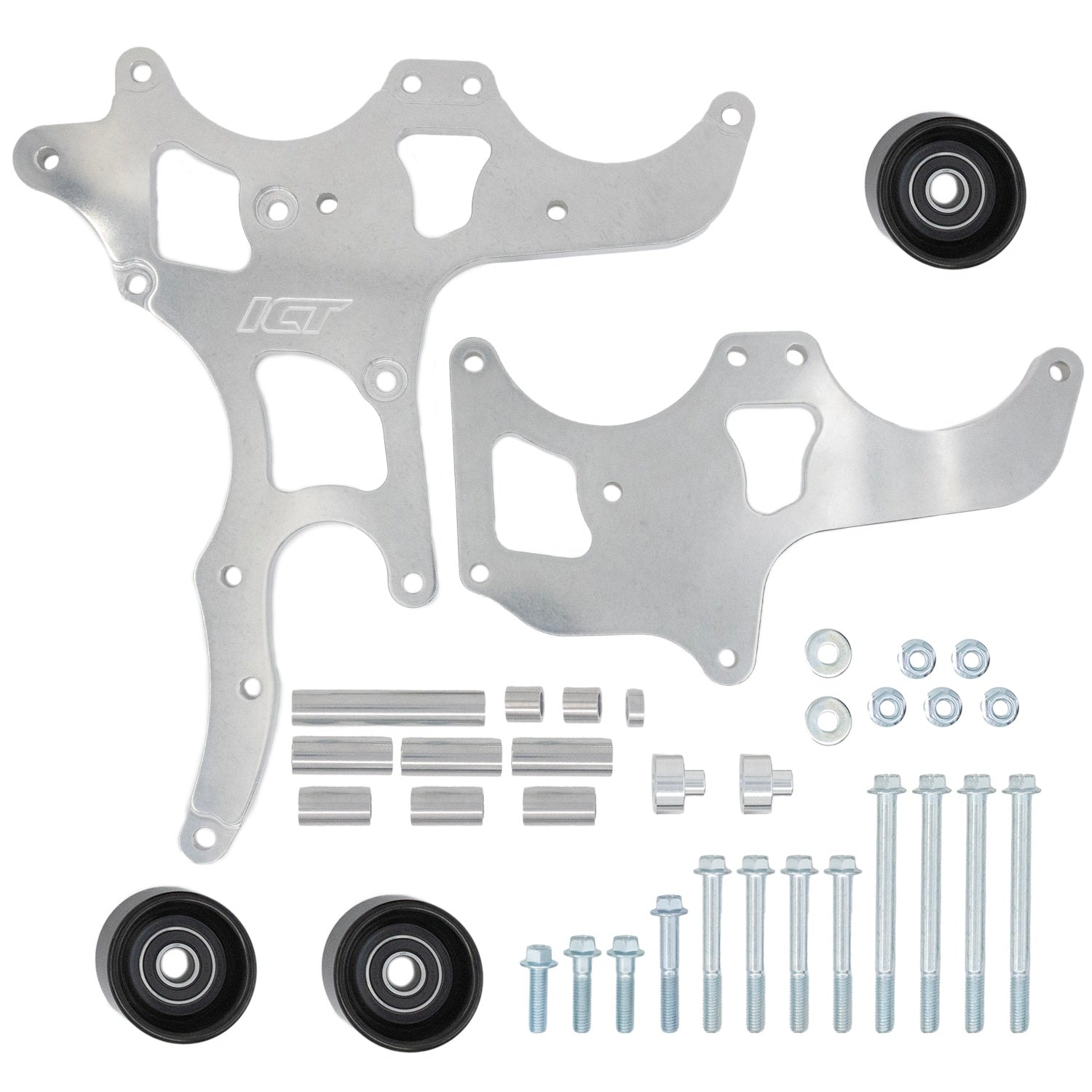LS Truck Dual Alternator Bracket Kit - ICT Billet 551777-3DA