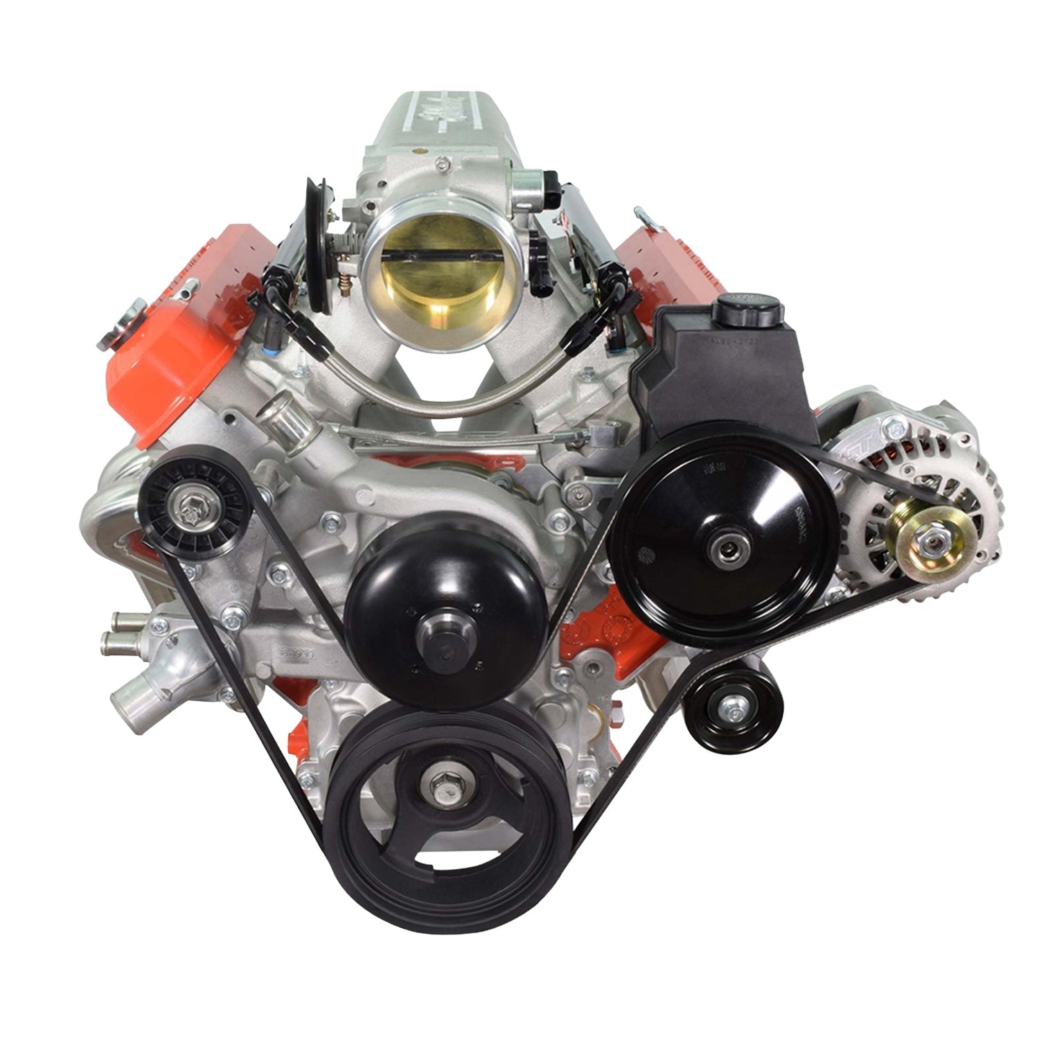 LS Truck High Mount w/ Type 2 Power Steering Pump & Alternator Bracket Kit - ICT Billet 551577-3