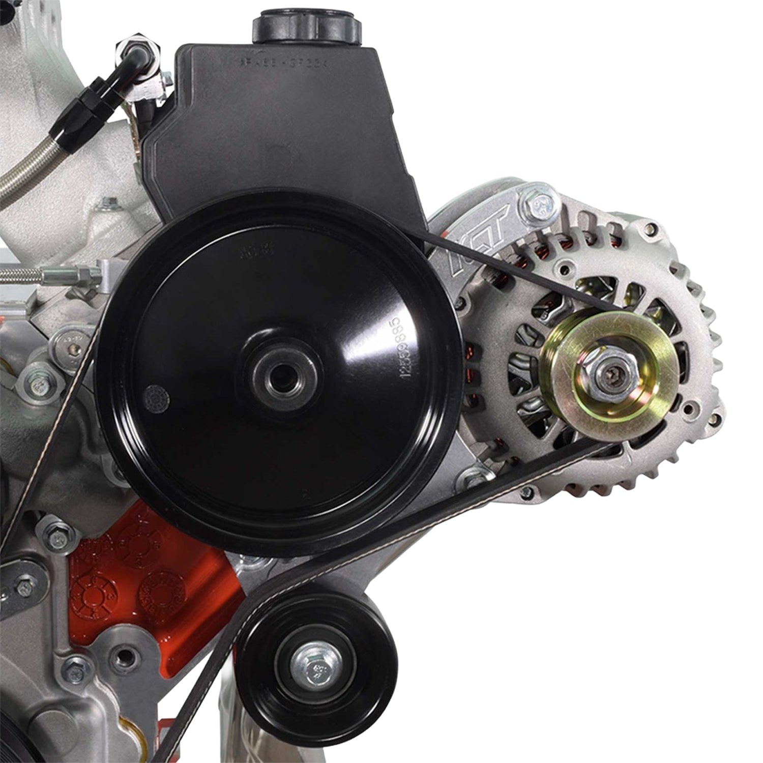 LS Truck High Mount w/ Type 2 Power Steering Pump & Alternator Bracket Kit - ICT Billet 551577-3