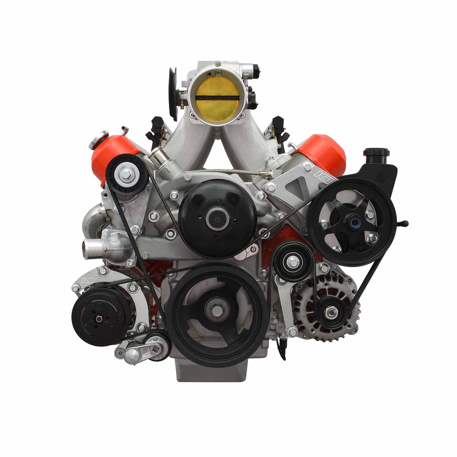 LS Truck Low Mount A/C AC Air Conditioner Compressor Bracket for Sanden 7176 LQ4 - ICT Billet 551137-LS74-3