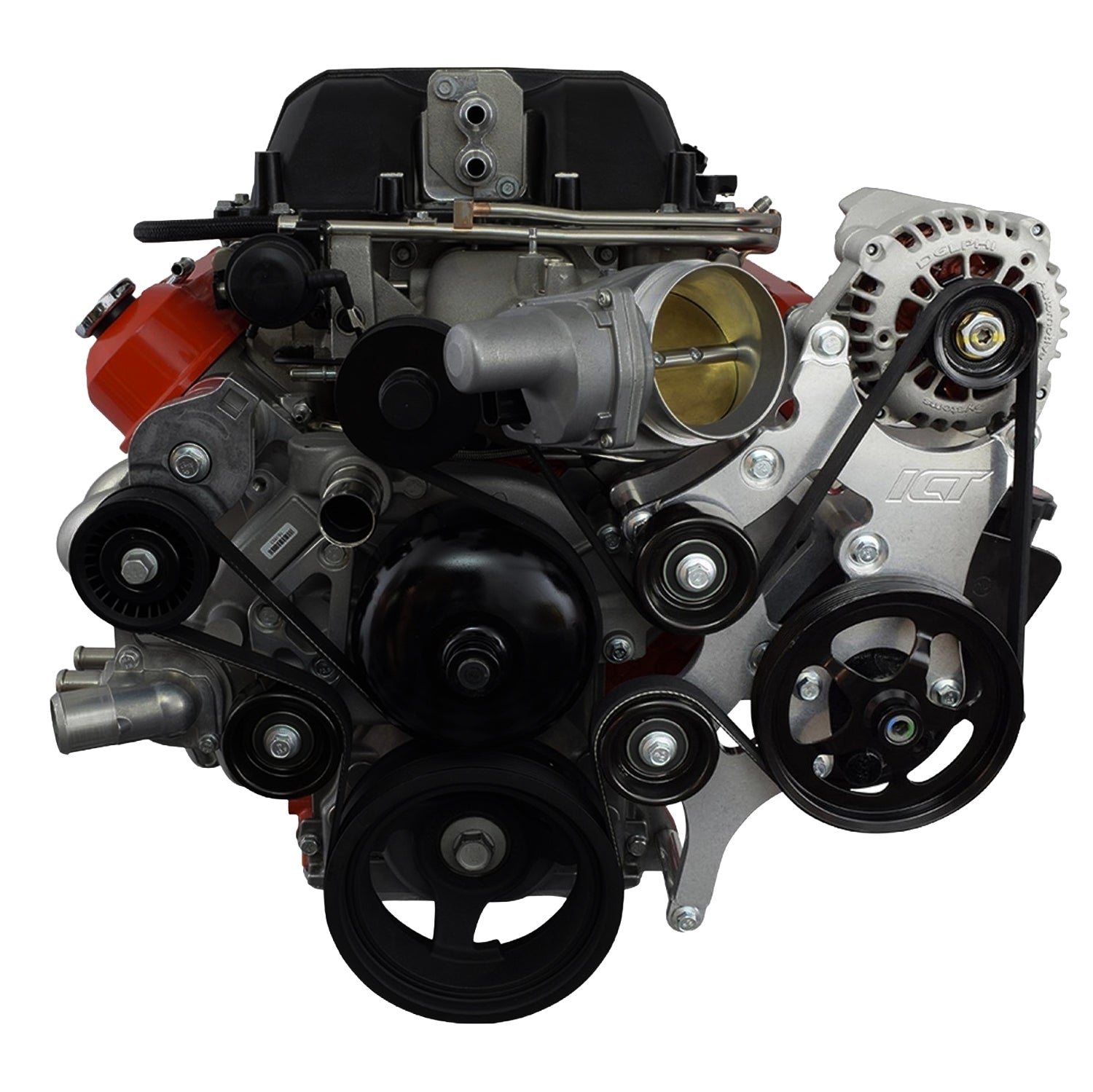 LS Truck LSA Supercharger Swap 6 rib Alternator and Power Steering Bracket Kit - ICT Billet 551787A-3