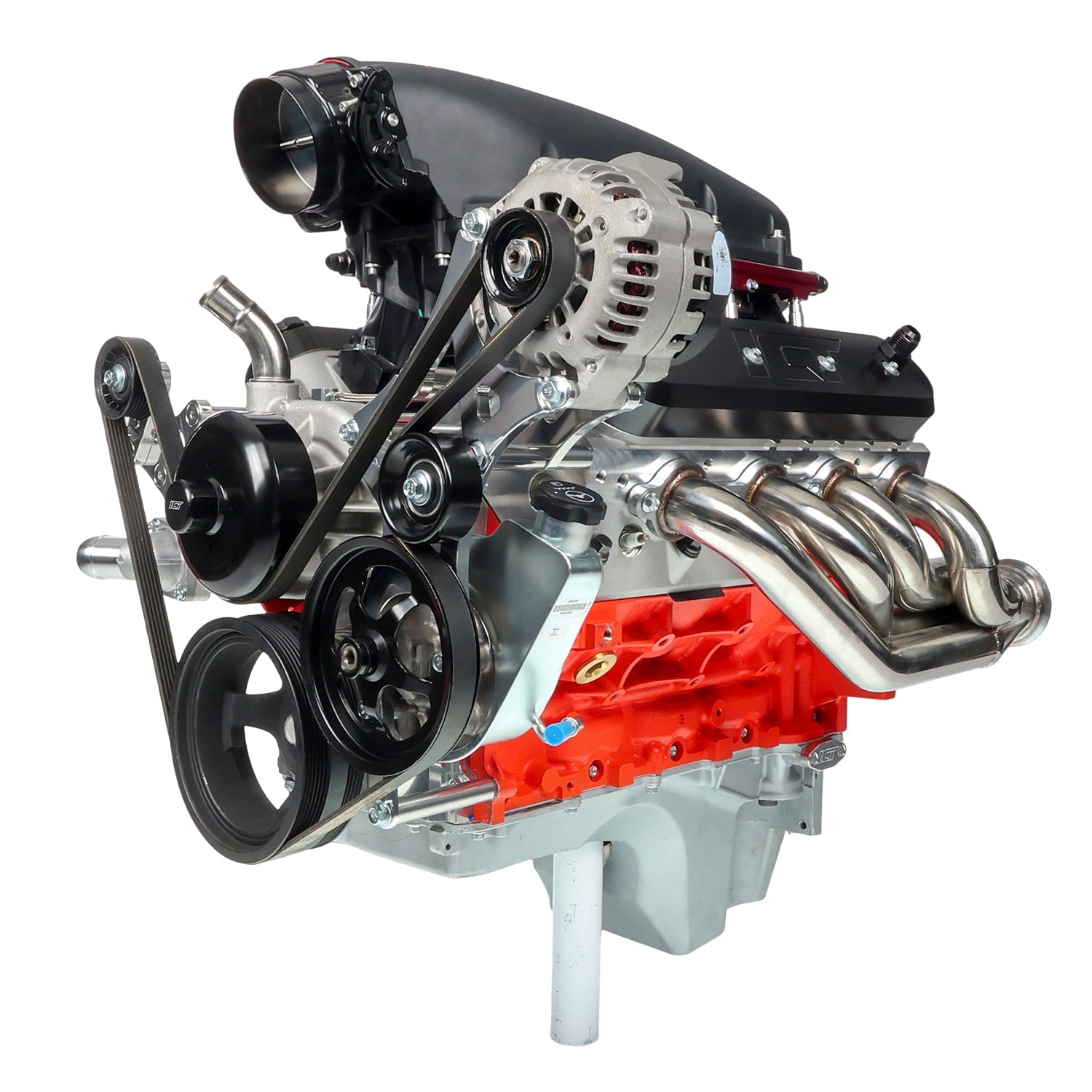 LS Truck Manual Belt Tensioner w/ Pulley LSX 4.8L 5.3L 6.0L Silverado Billet - ICT Billet 551617X-3