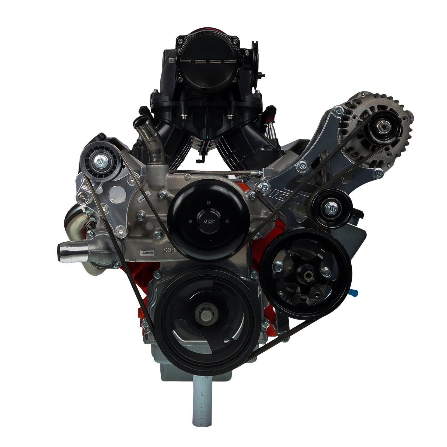 LS Truck Manual Belt Tensioner w/ Pulley LSX 4.8L 5.3L 6.0L Silverado Billet - ICT Billet 551617X-3