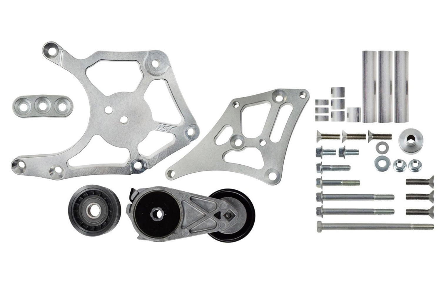 LS Truck OEM Fox Body A/C Compressor Bracket Kit LS Swap Mustang - ICT Billet 551792-3