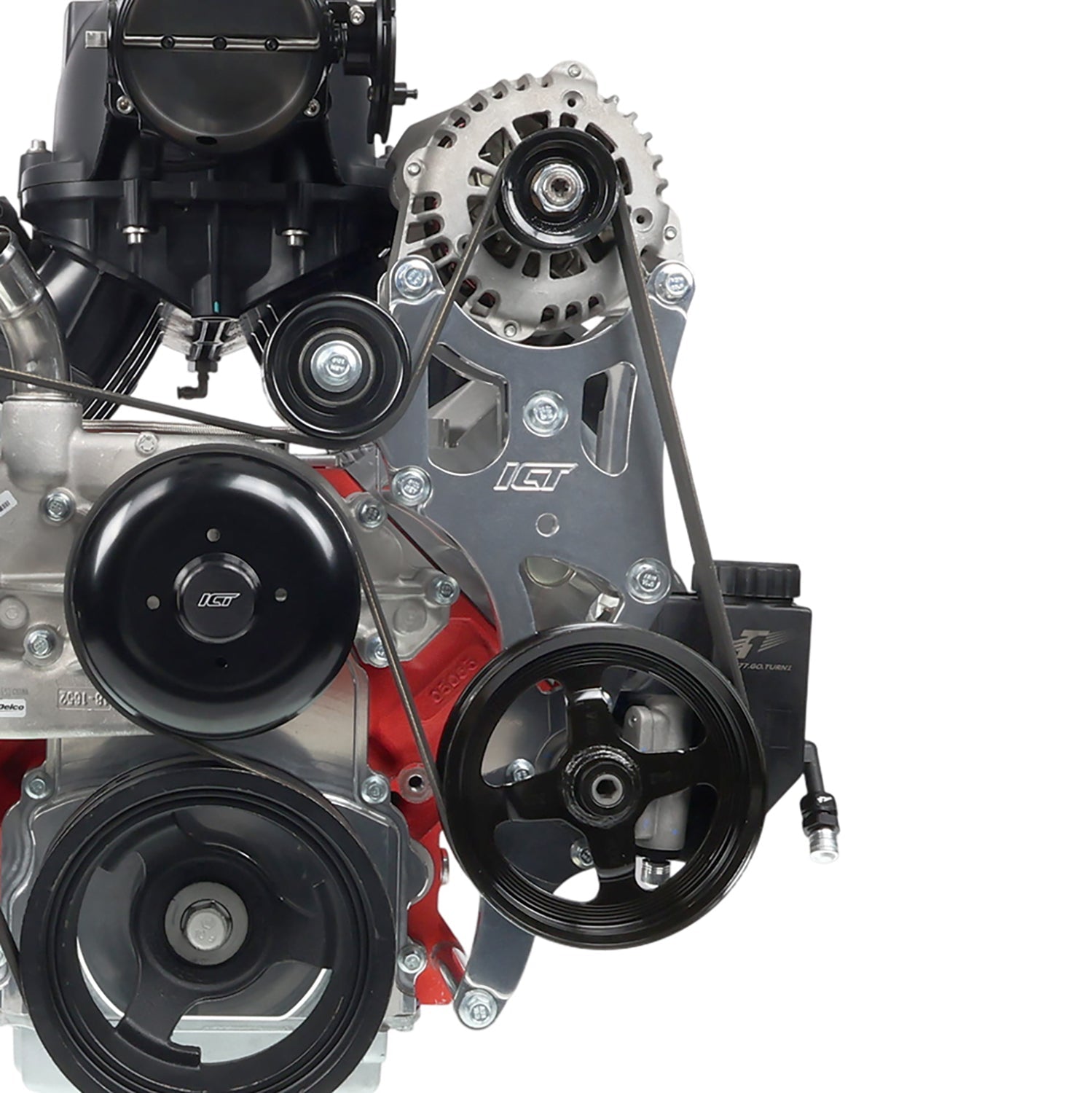 LS Truck OEM Location Alternator / Power Steering Bracket - Type 2 - ICT Billet 551777T2-3