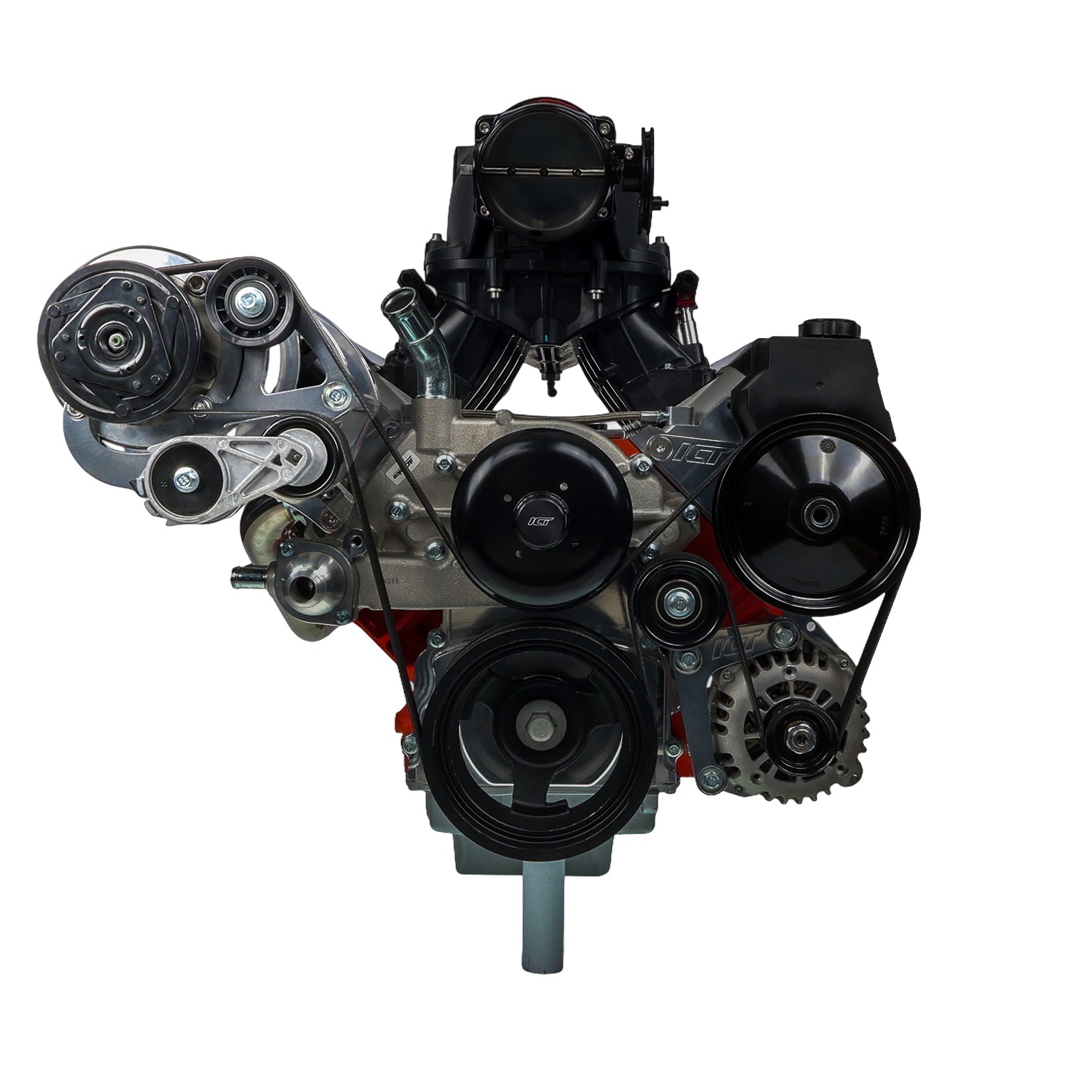 LS Truck R4 A/C Air Conditioner Compressor Bracket Kit SUV LSX AC (LS3 Camaro) - ICT Billet 551585X-3