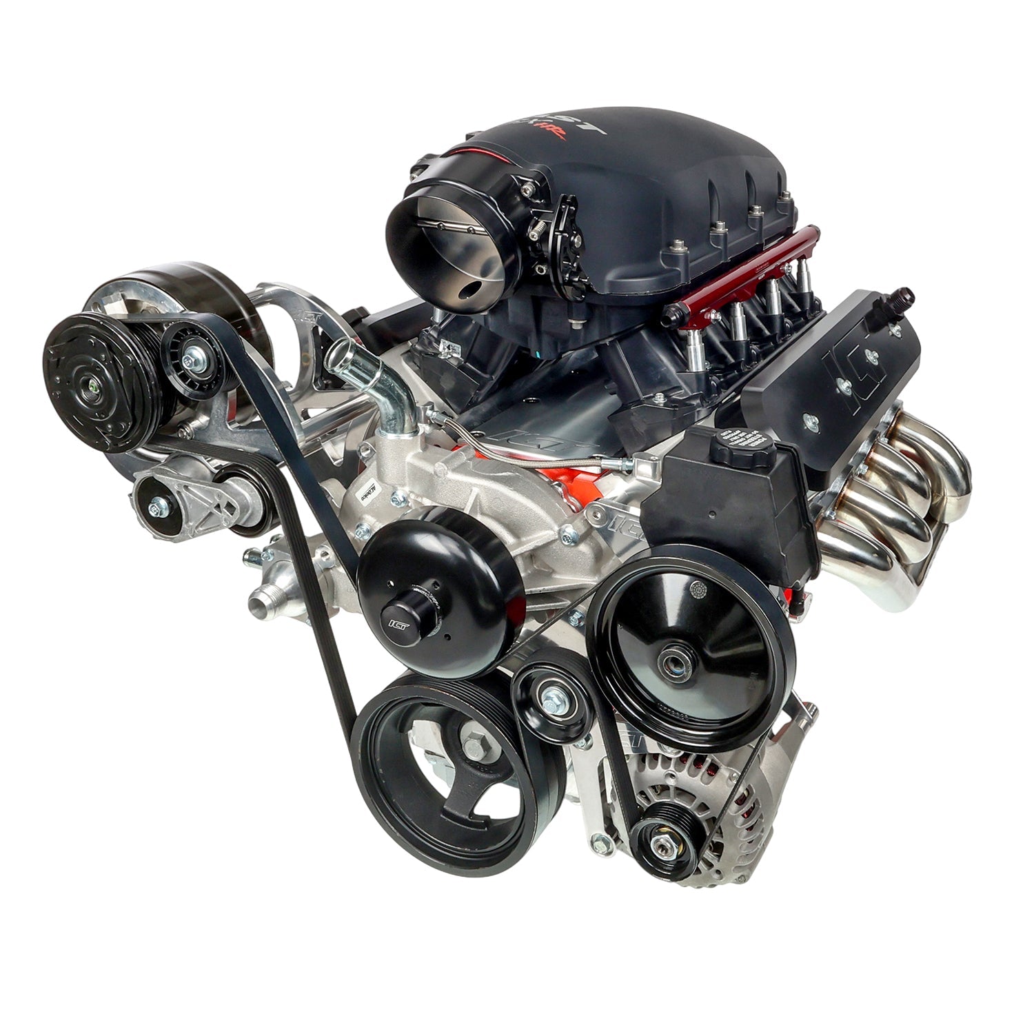LS Truck R4 A/C Air Conditioner Compressor Bracket Kit SUV LSX AC (LS3 Camaro) - ICT Billet 551585X-3