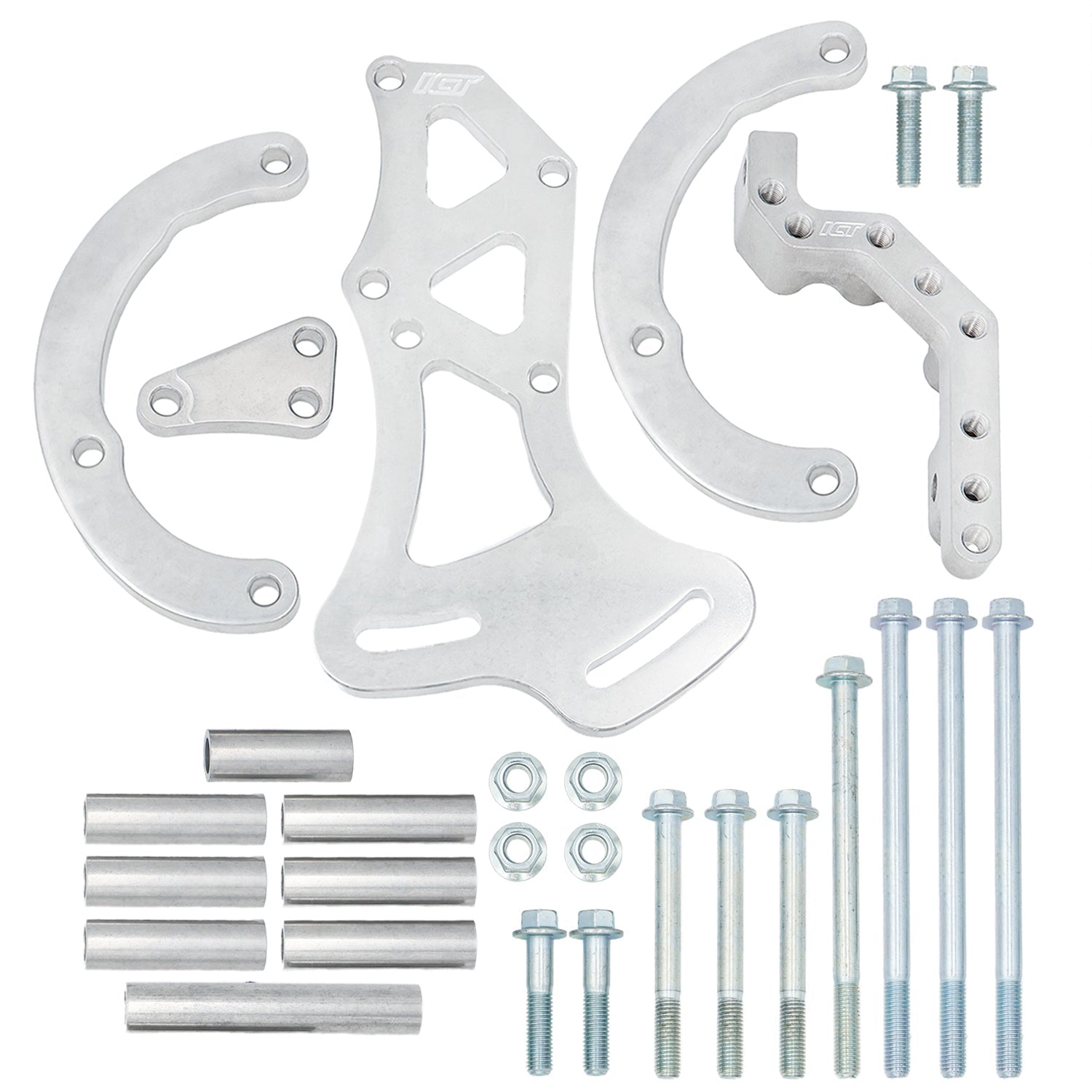 LS Truck Reverse Mount Ultra Low Mount Alternator Bracket - ICT Billet BKT-LS006-3