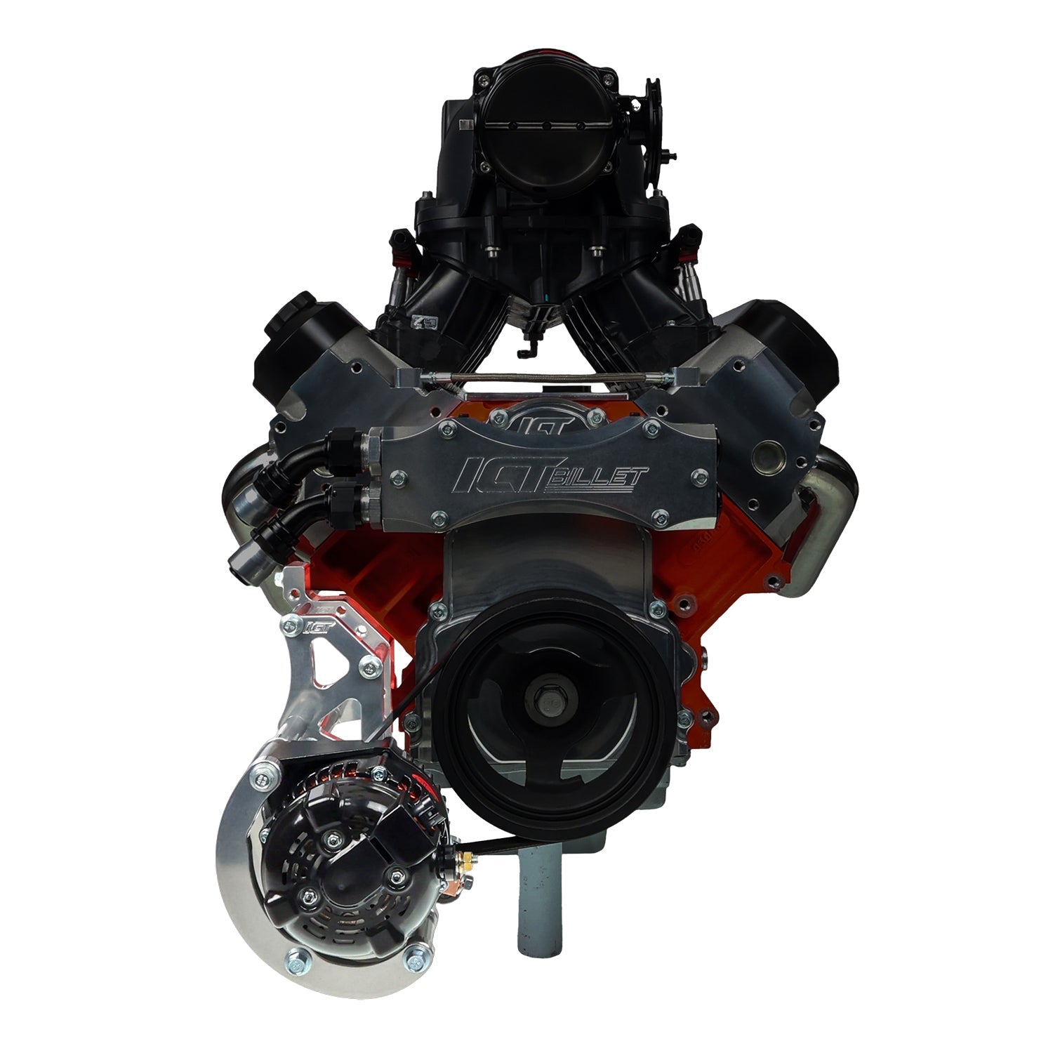 LS Truck Reverse Mount Ultra Low Mount Alternator Bracket - ICT Billet BKT-LS006-3