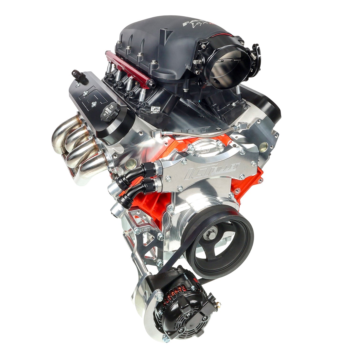 LS Truck Reverse Mount Ultra Low Mount Alternator Bracket - ICT Billet BKT-LS006-3