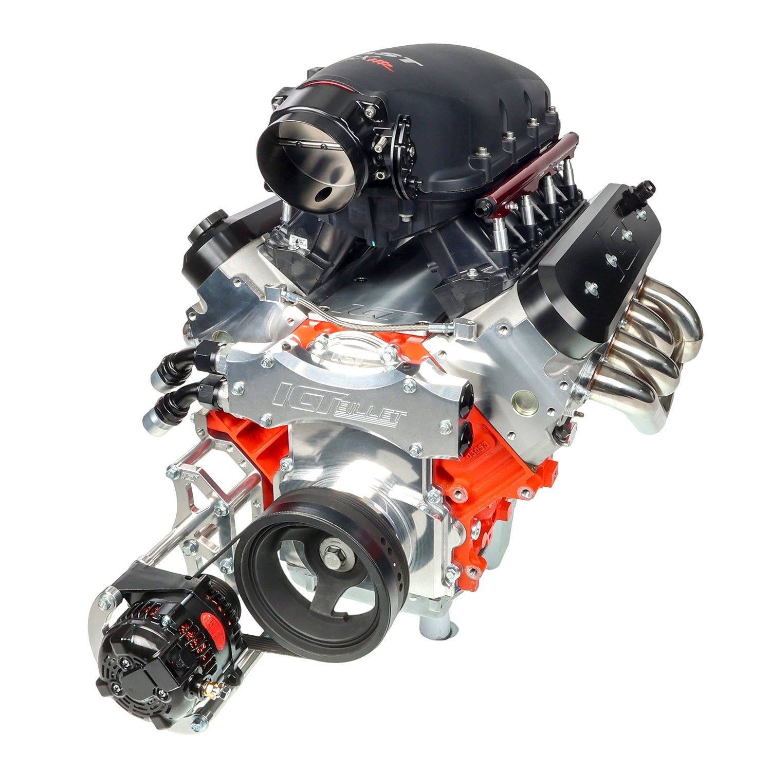 LS Truck Reverse Mount Ultra Low Mount Alternator Bracket - ICT Billet BKT-LS006-3