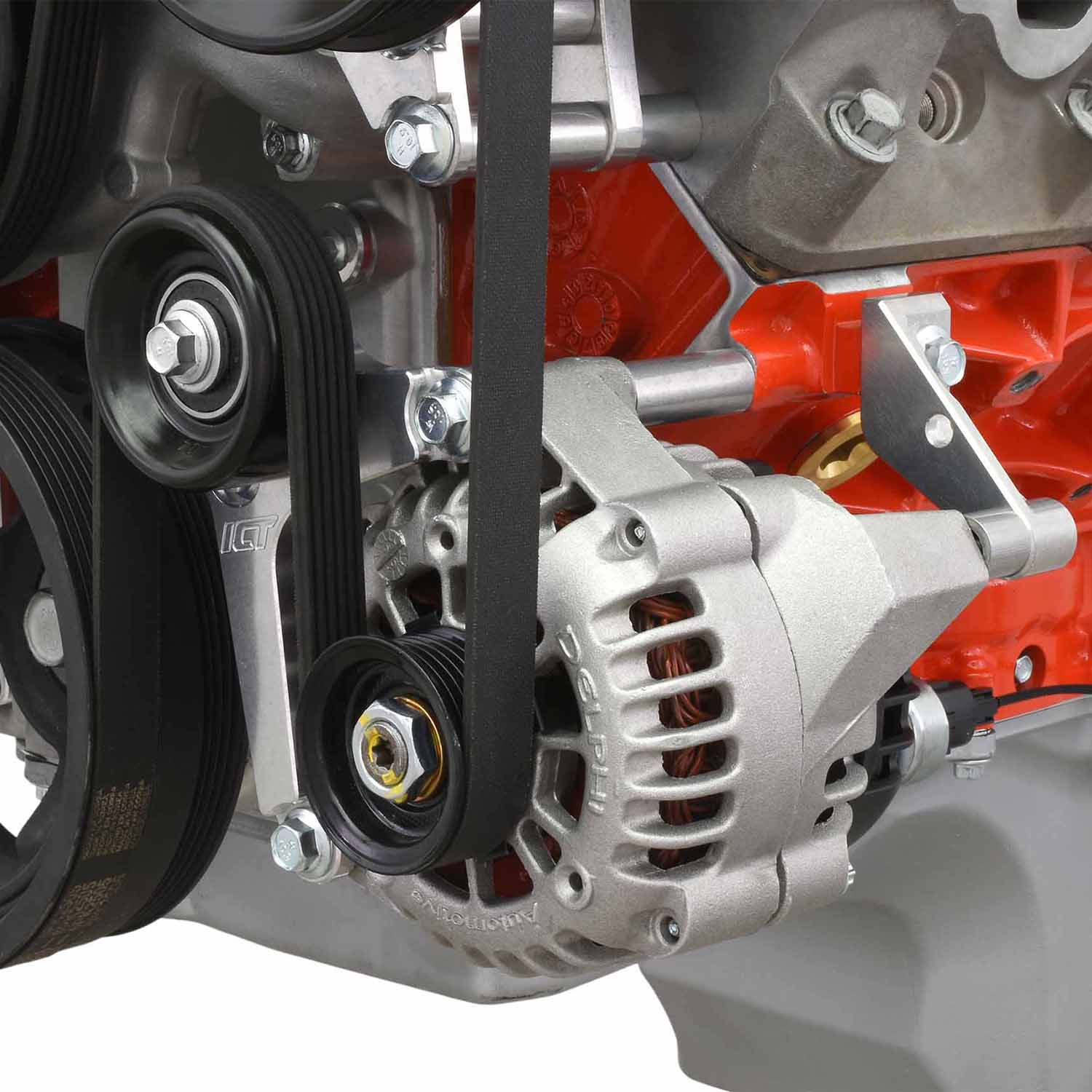 LS Truck Saginaw Power Steering Pump & Alternator Bracket Kit - ICT Billet 551778LS0-3