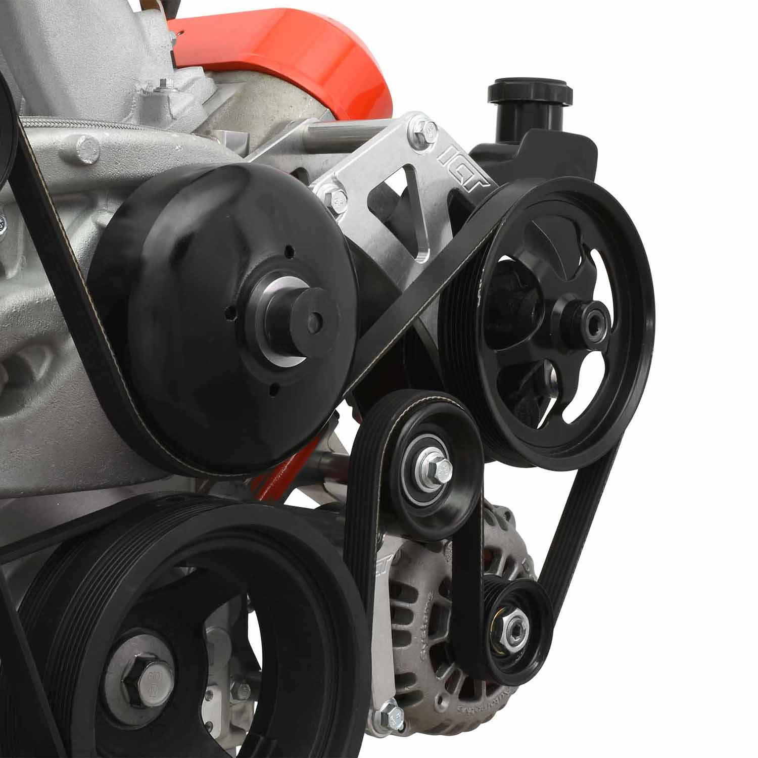 LS Truck Saginaw Power Steering Pump & Alternator Bracket Kit - ICT Billet 551778LS0-3