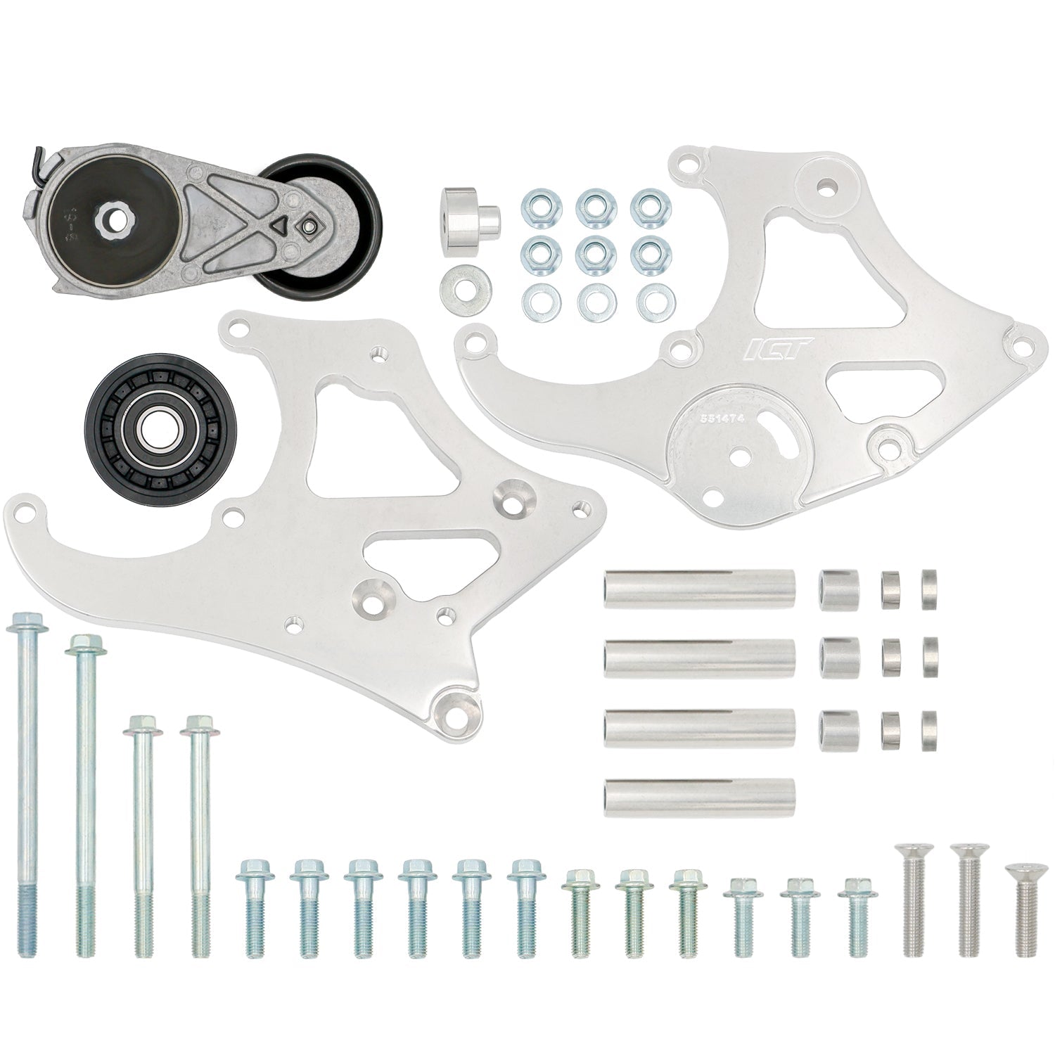 LS Truck - Sanden 508 A/C Air Conditioner Compressor Bracket Kit LS1 LS3 LSX AC - ICT Billet 551474-3
