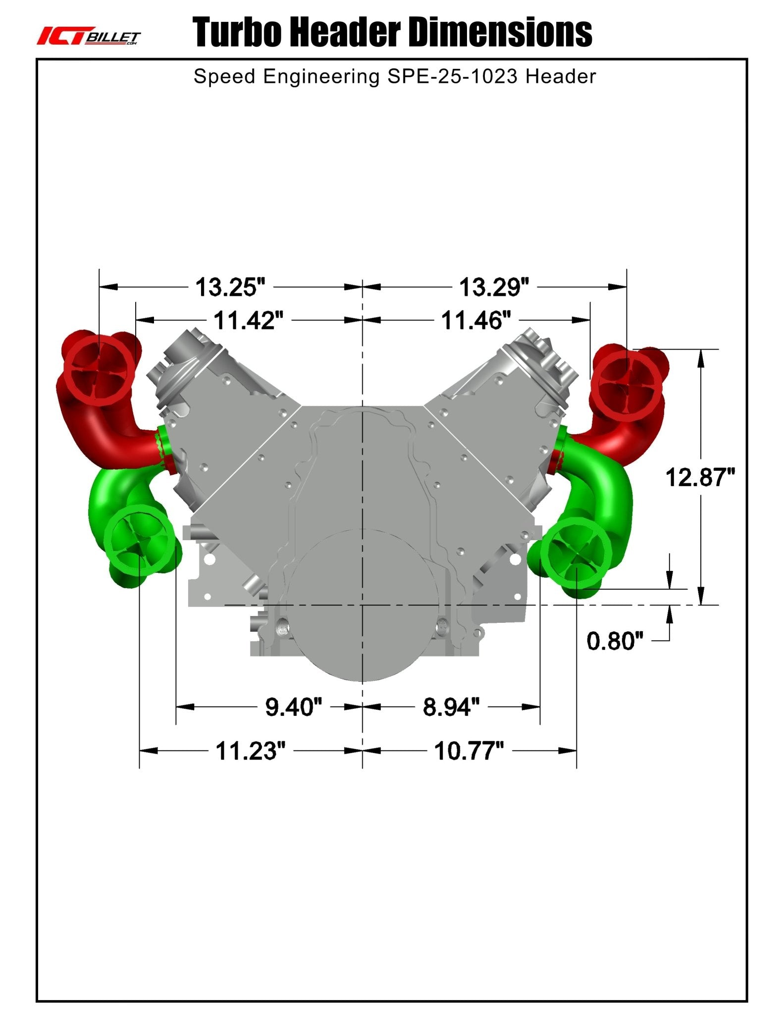 LS Turbo Headers - ICT Billet SPE-25-1023