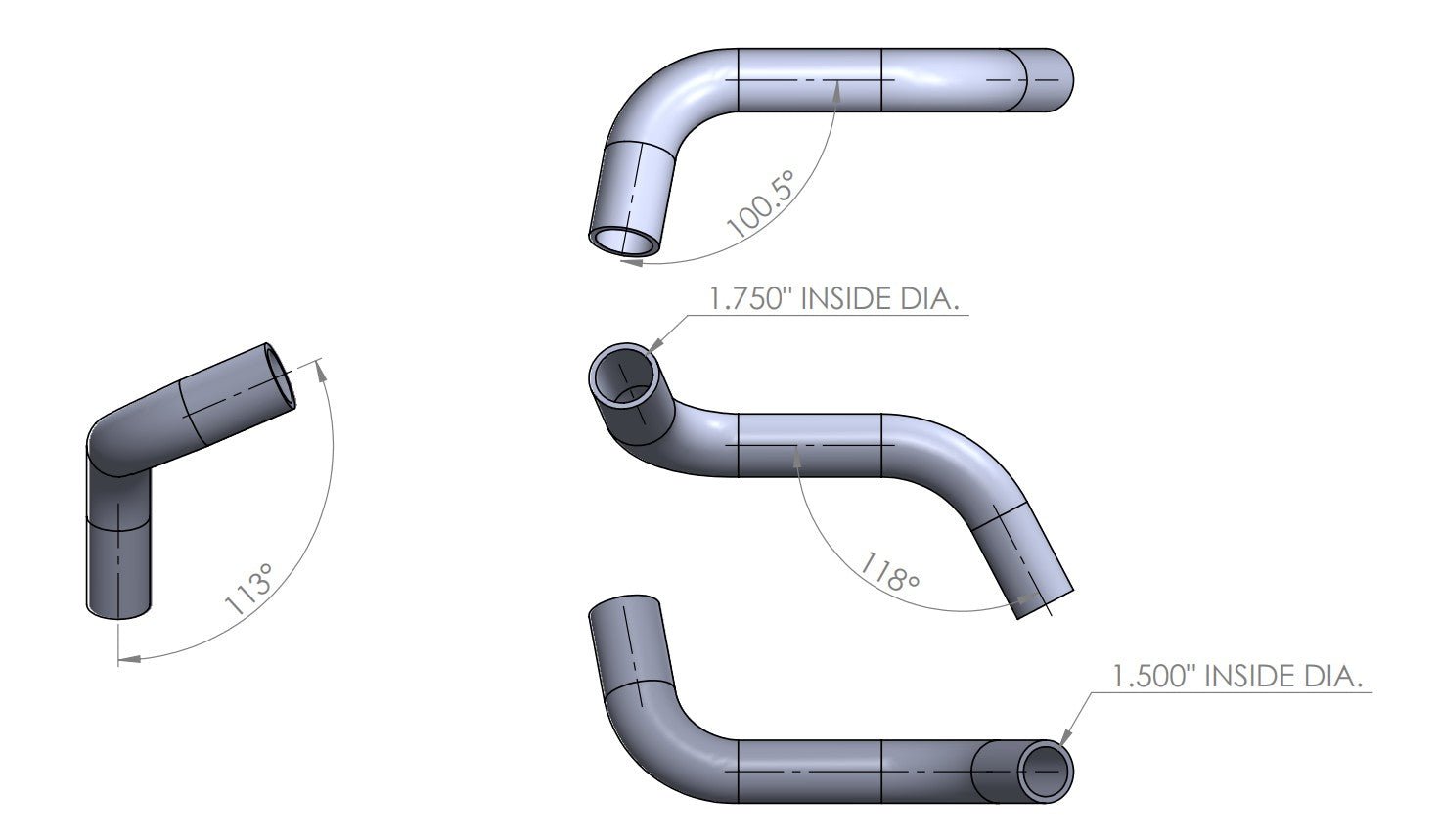 LS Upper & Lower Radiator Hose Kit - Compatible with 1973 - 1998 Chevy C10 - ICT Billet HS-K1T-C101
