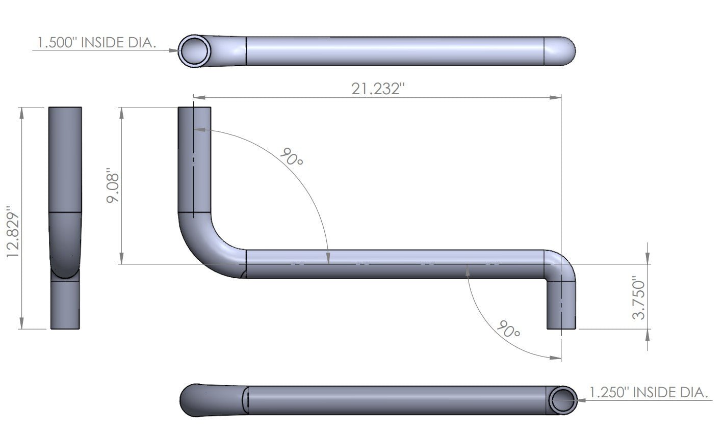 LS Upper & Lower Radiator Hose Kit - Compatible with 1973 - 1998 Chevy C10 - ICT Billet HS-K1T-C101