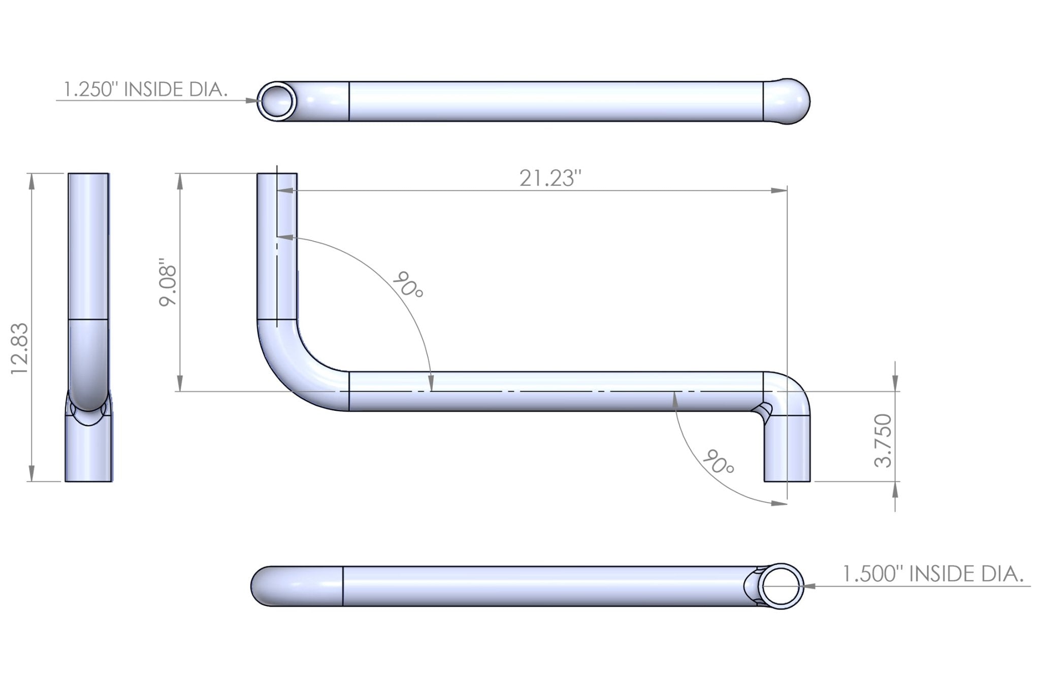LS Upper Radiator Hose - 1973 - 1998 Chevy C10 - ICT Billet HS-UR-C101